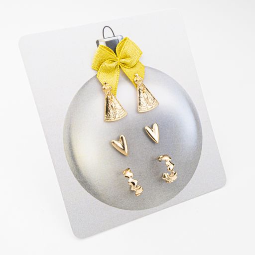 18773 Earring Virgin with Hearts  set #2