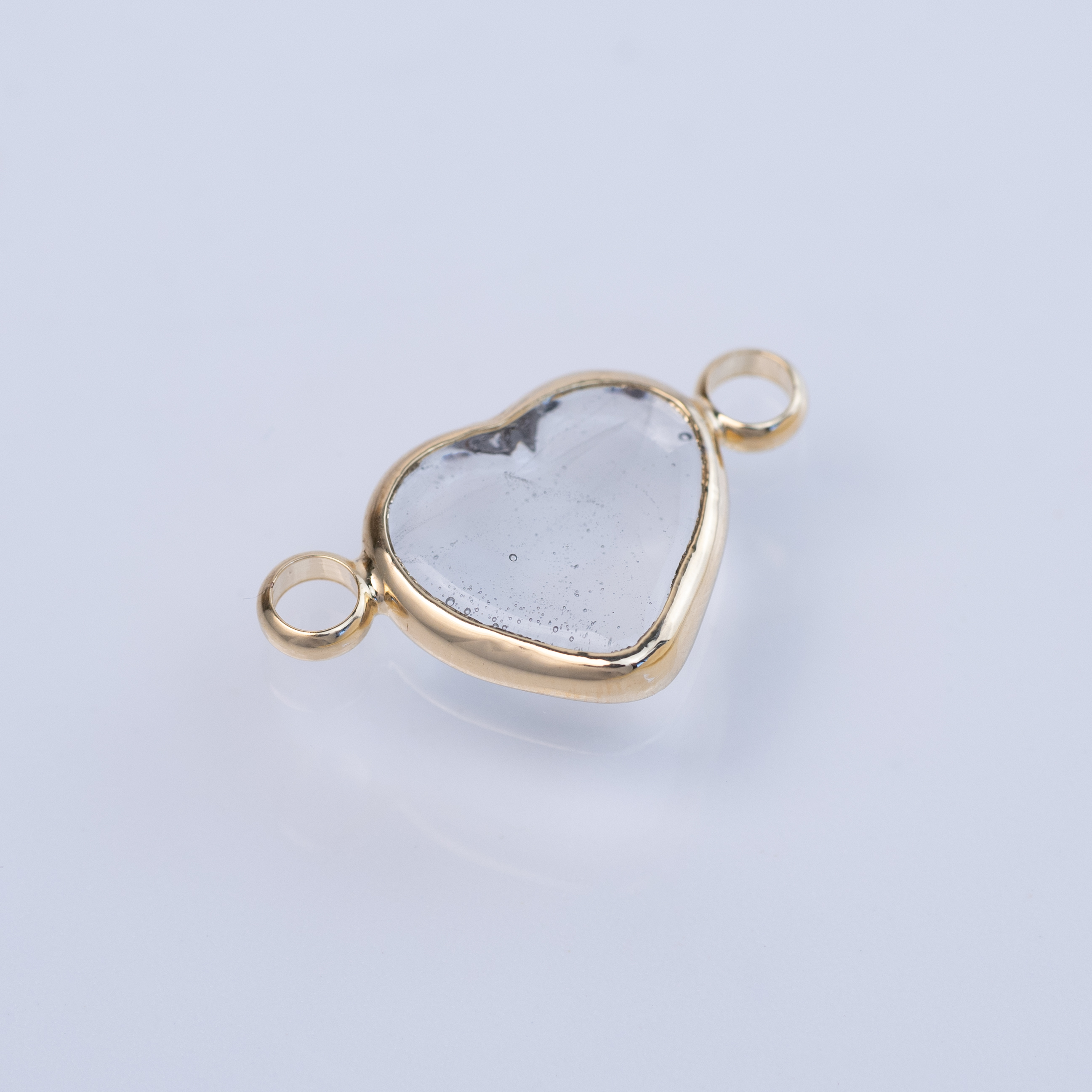 20217 Corazones Bizel transparente Conector de 15 mm