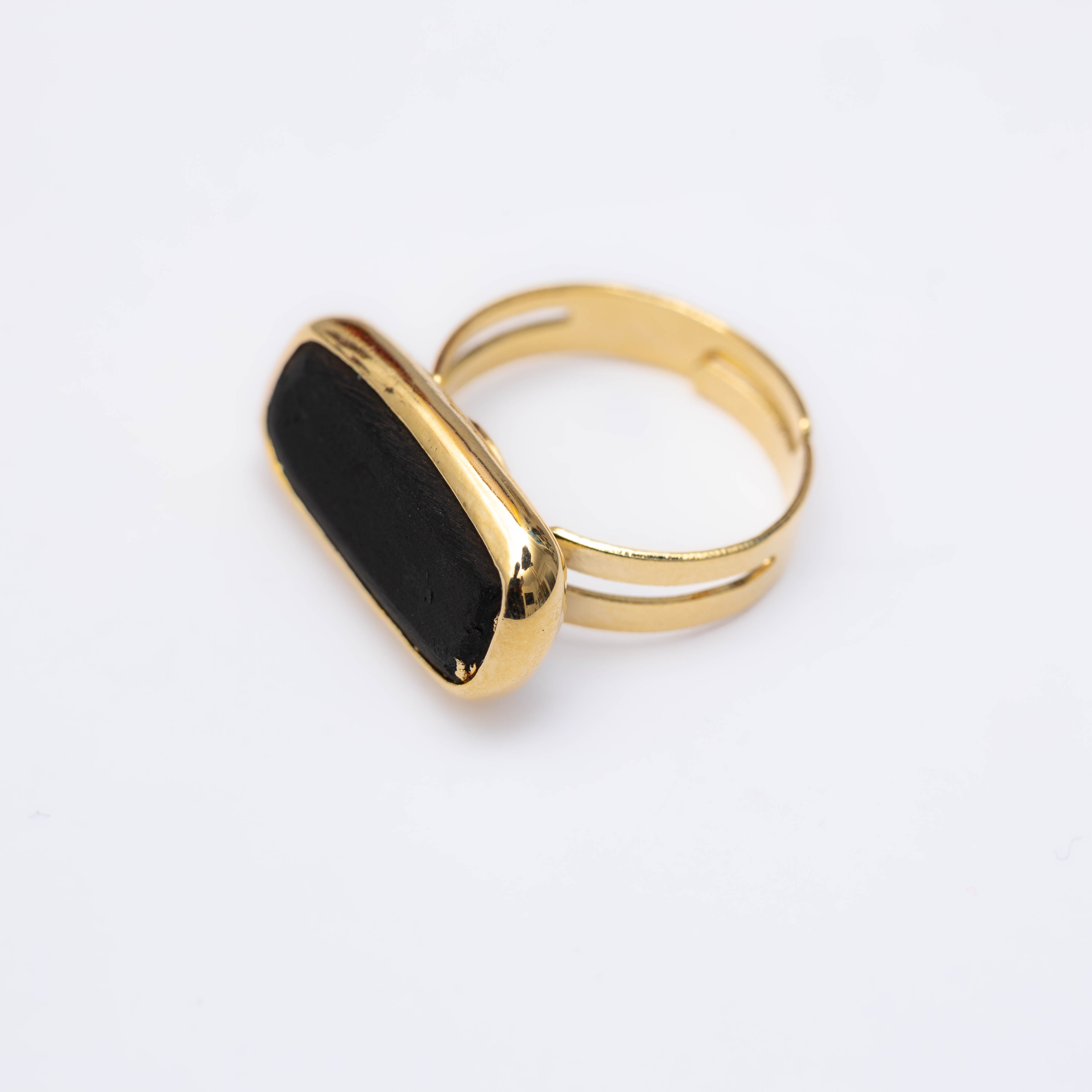 21429 Adjustable Ring with Rectangulo Azabache 