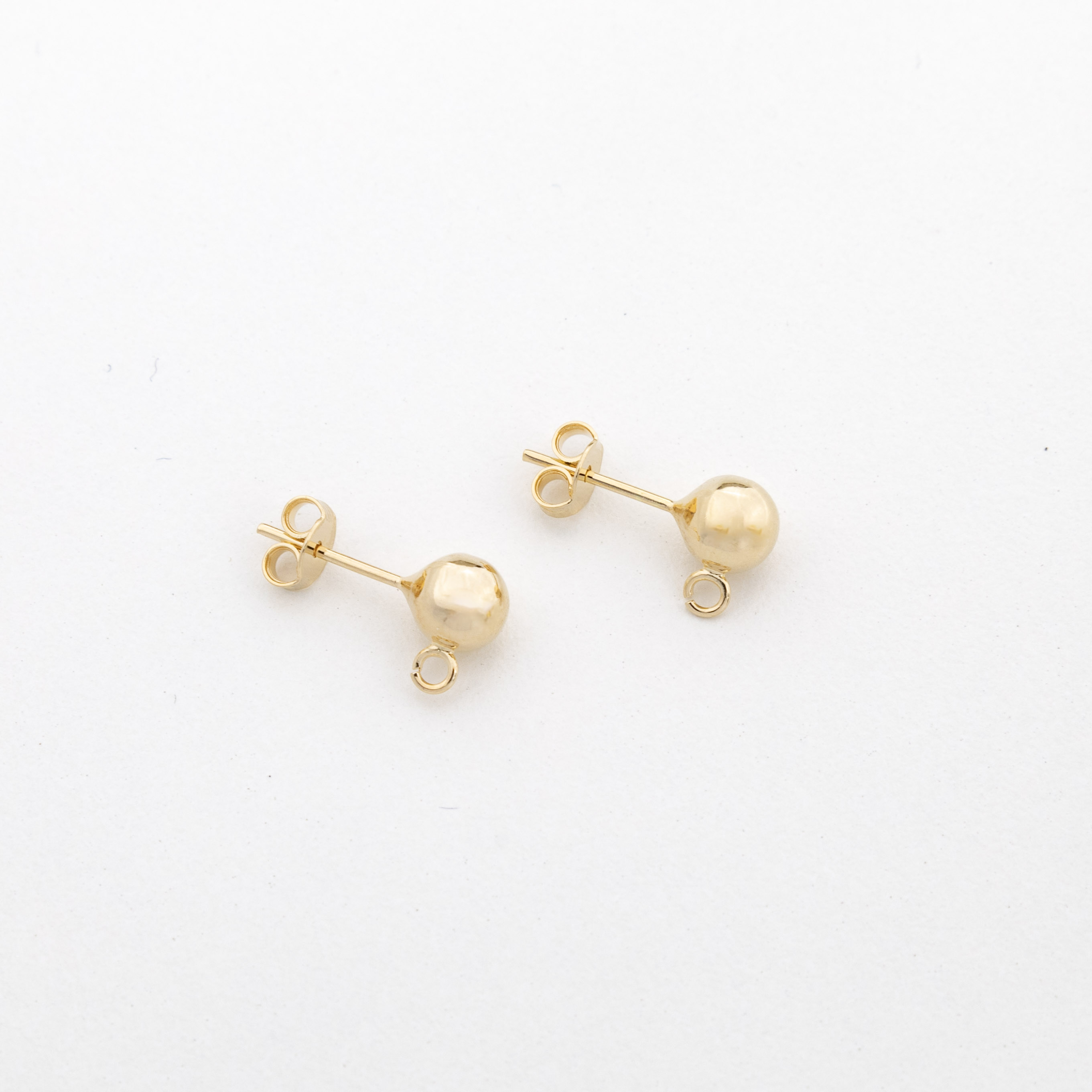 7992 6mm Smooth Ball Earring with Ring