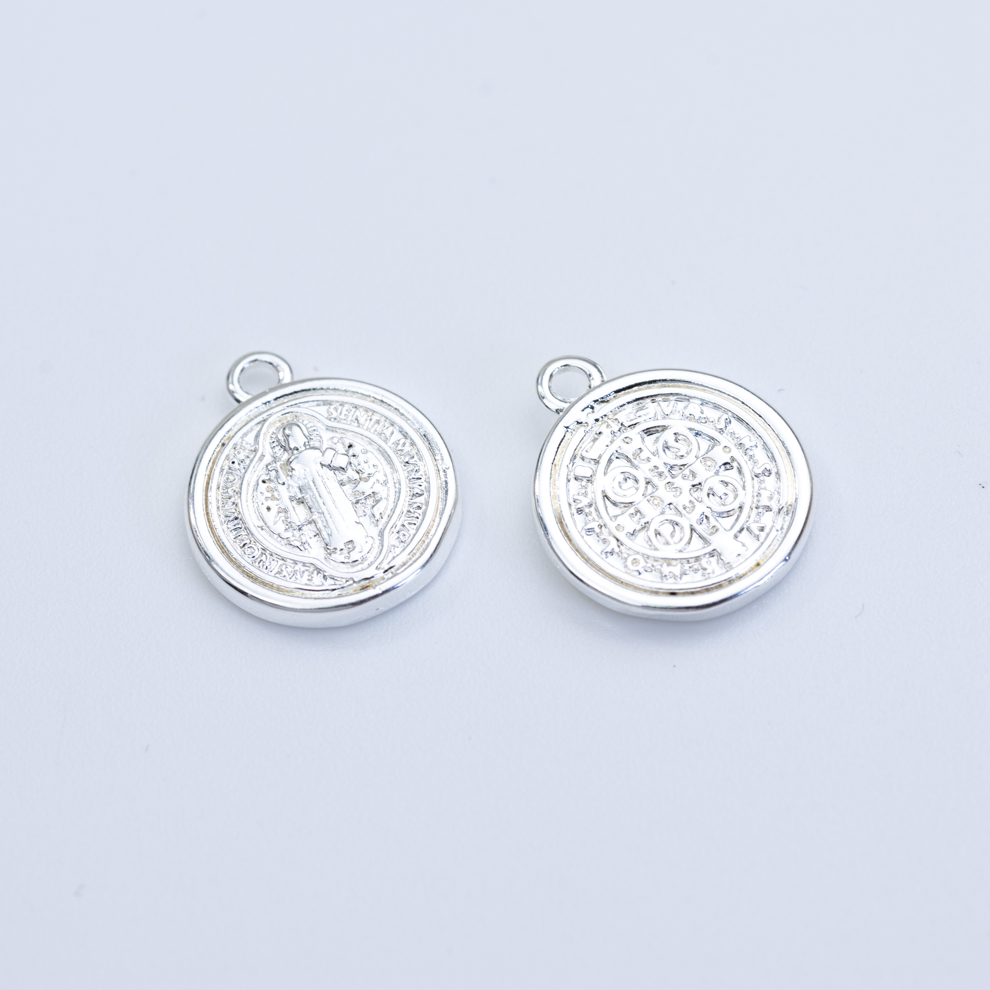 19659 Silver Saint Benedict Pendant 15mm