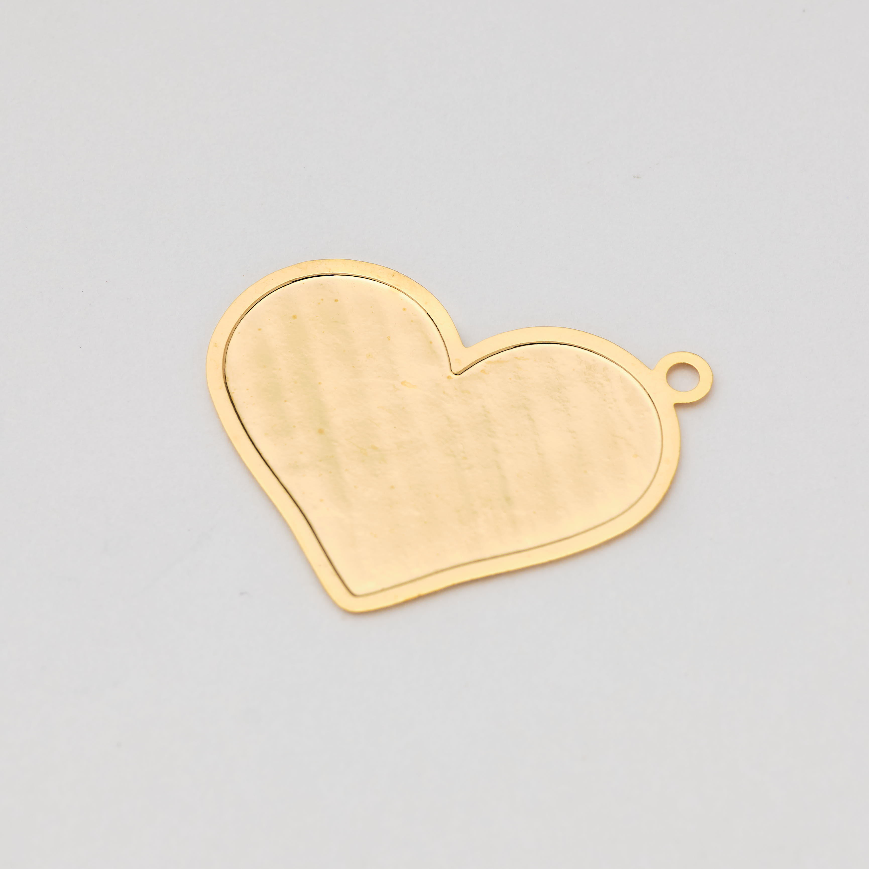 6796 Gold Plated Plain Heart Charm