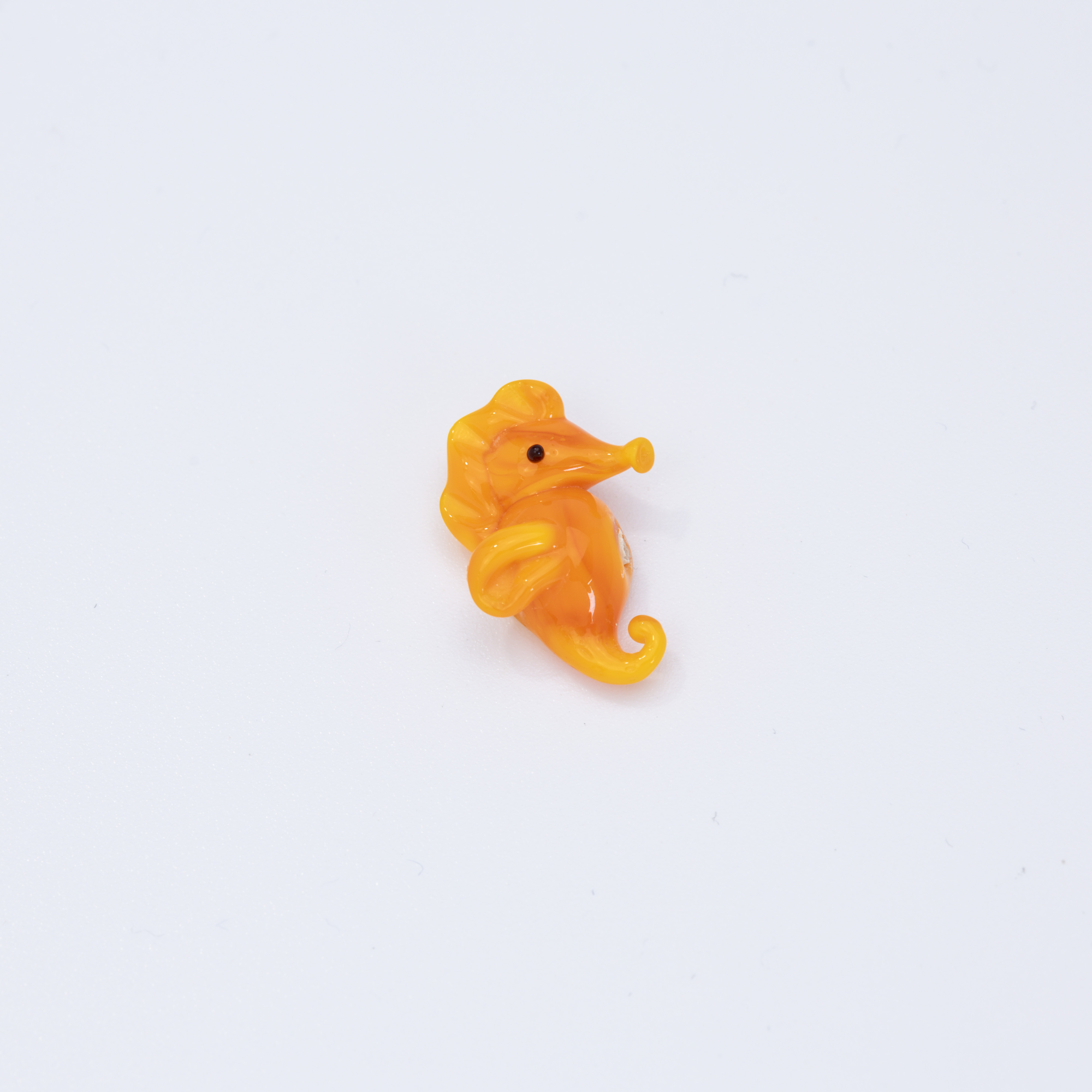 19624 Orange Seahorse Murano Pendant