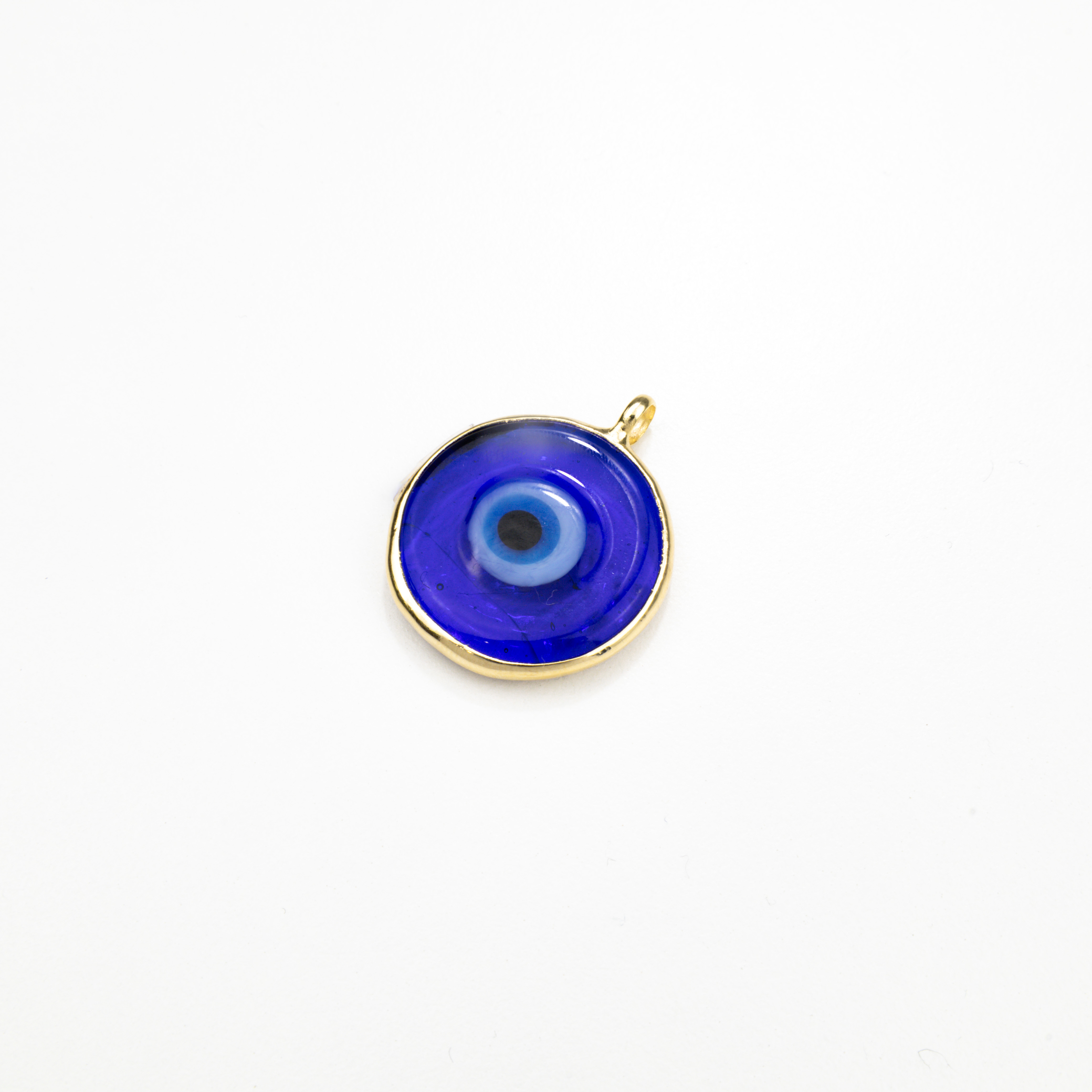 14631 Dark Navy Eye Round Bizel Pendant
