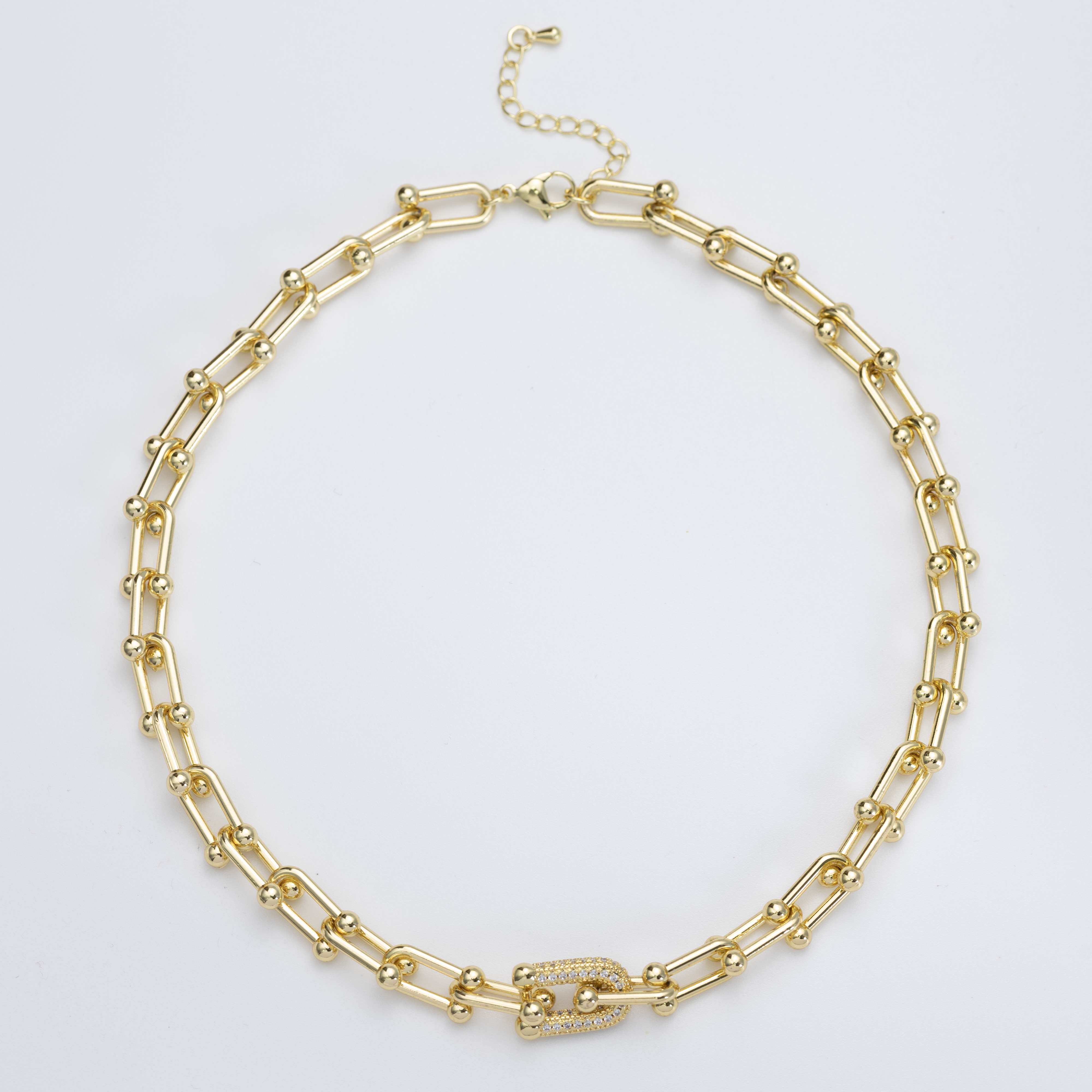 19468 Golden Charm Link Chain 16"