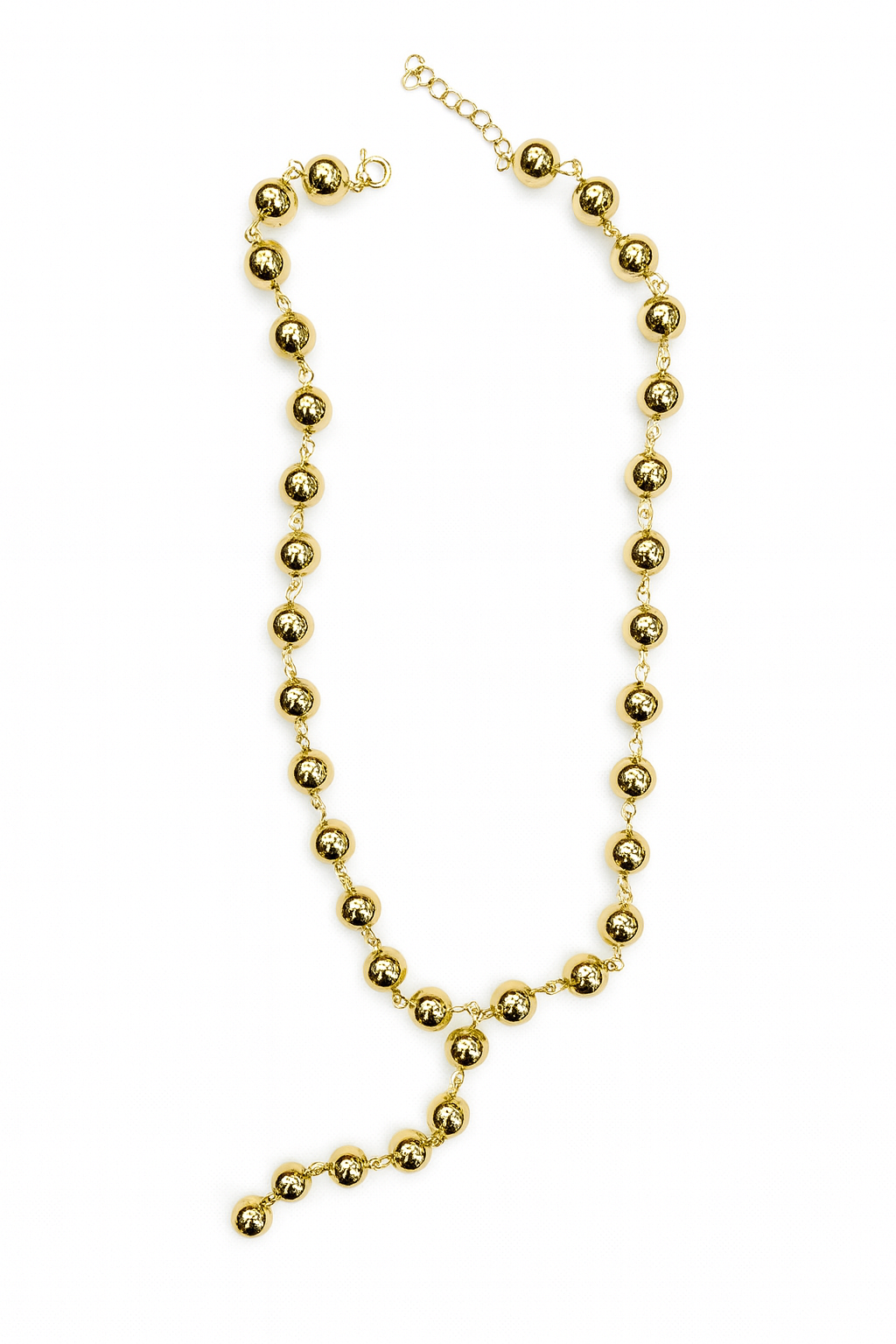 21500 Gold Chain with Polished Bead 10mm