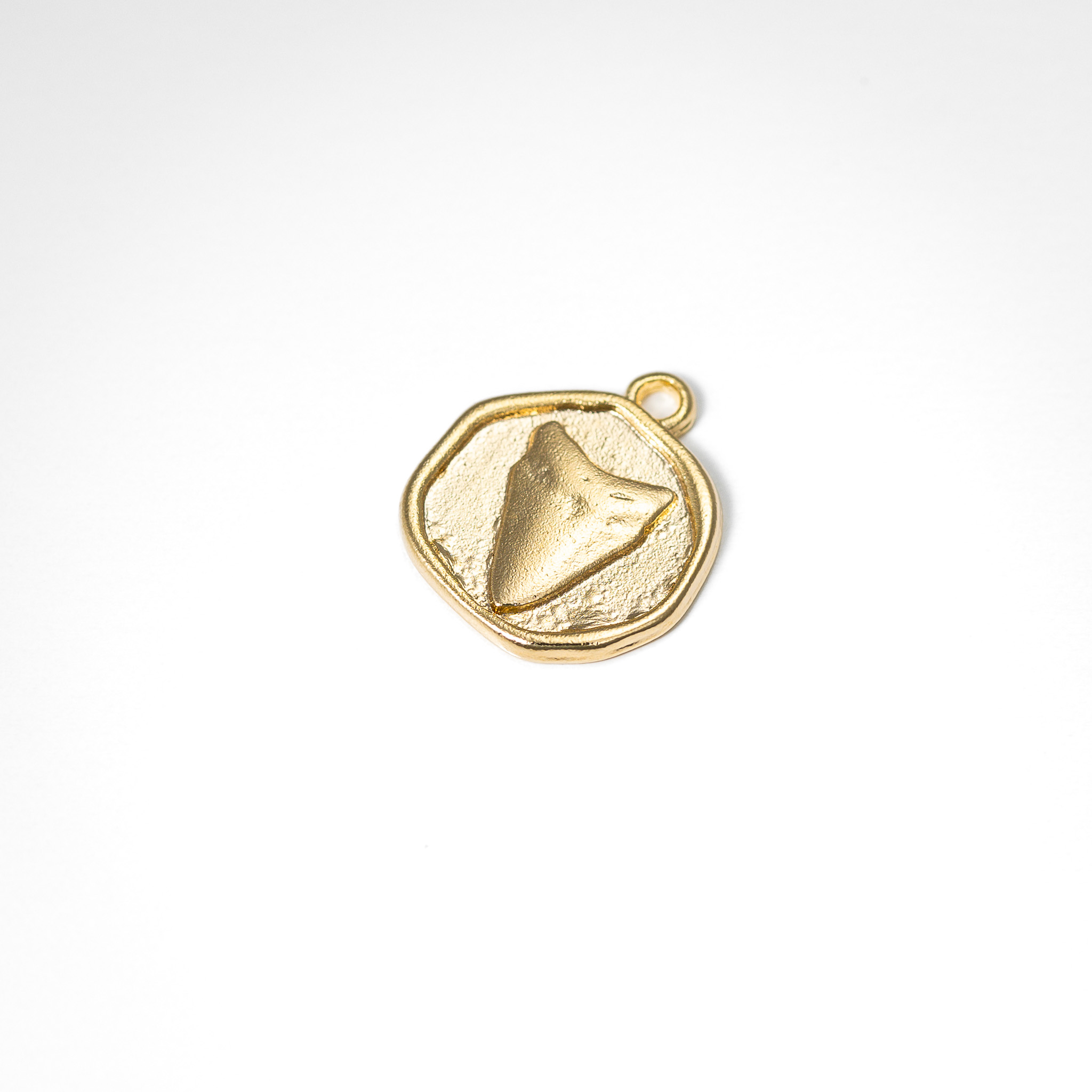 15016 Gold Shark Tooth Medal