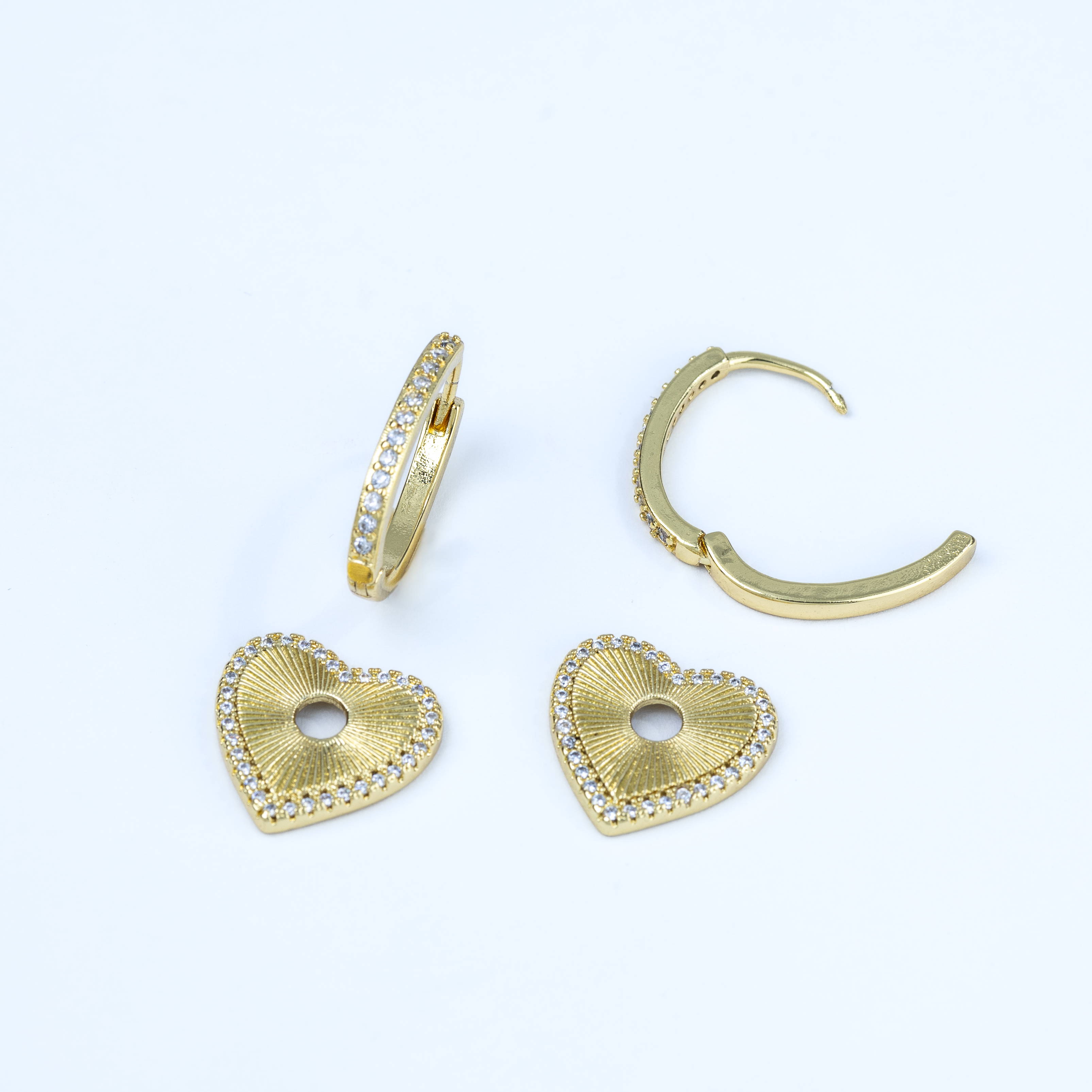 20219 Heart Earrings with Zircon