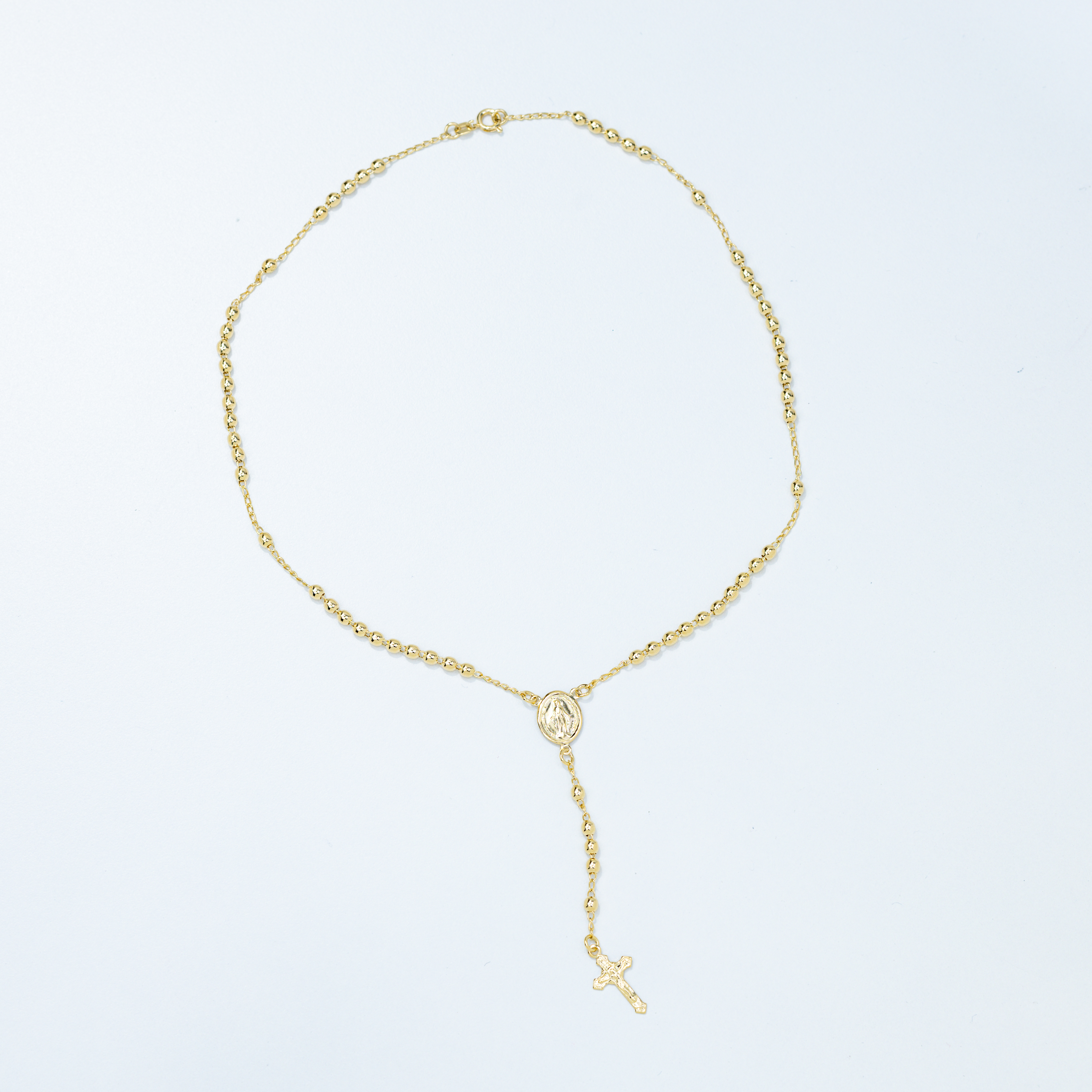 20036 18" 4mm Beads Gold Rosary