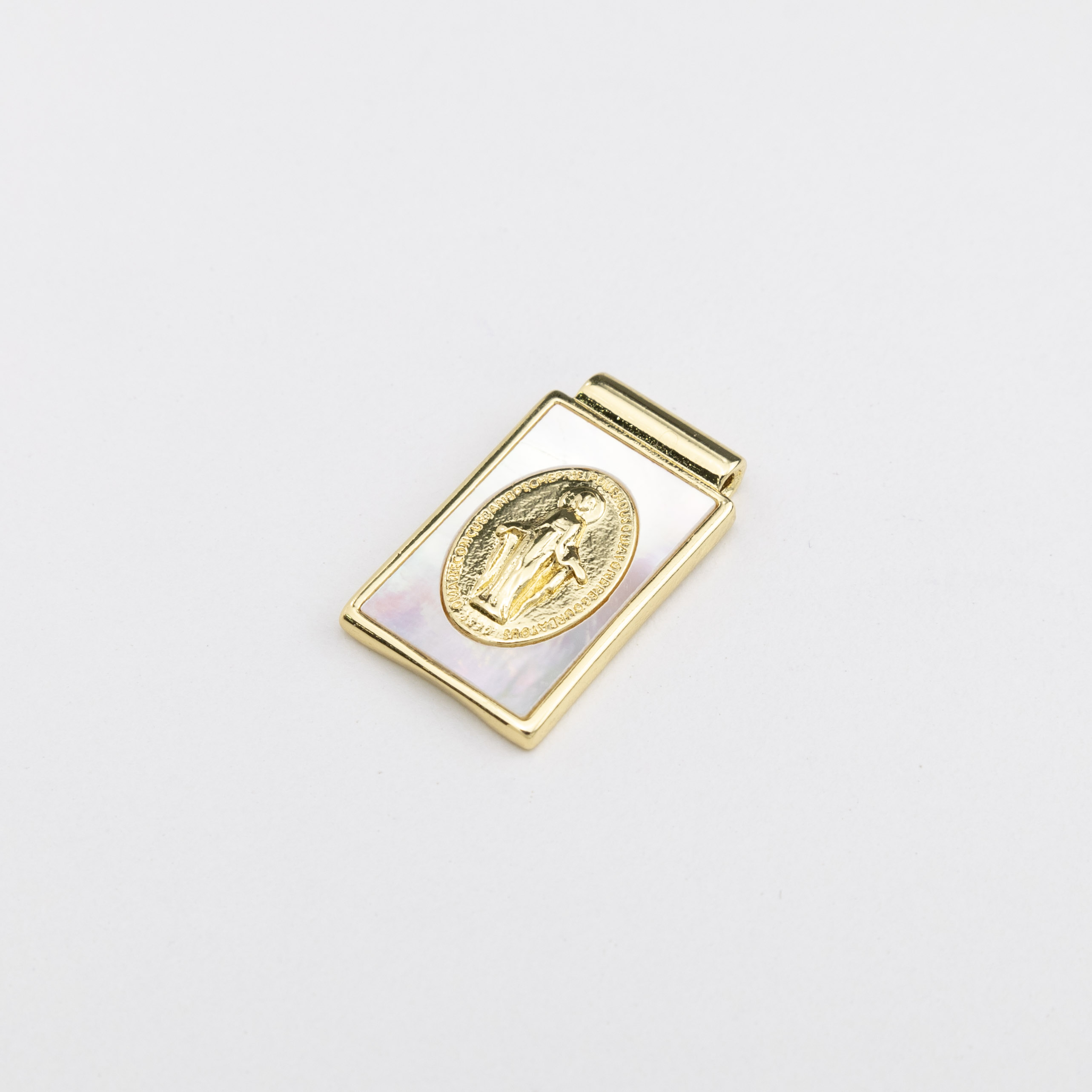 18444 Shell Milagrosa Square Scapulary Pendant