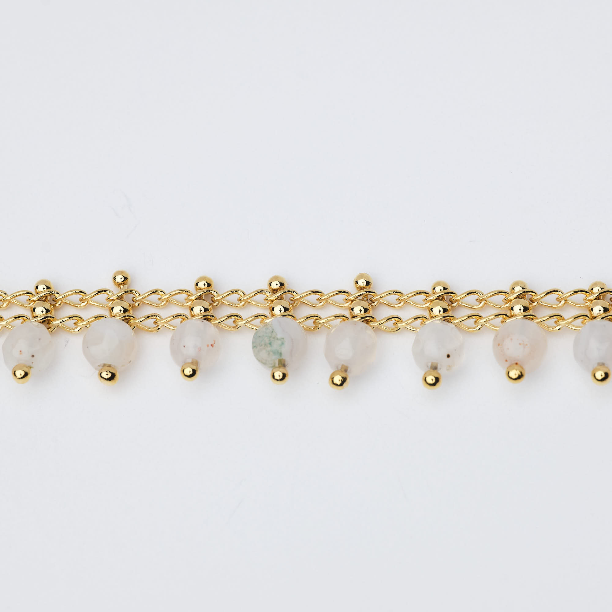 8148 Grey Mix Agate Beaded Chain