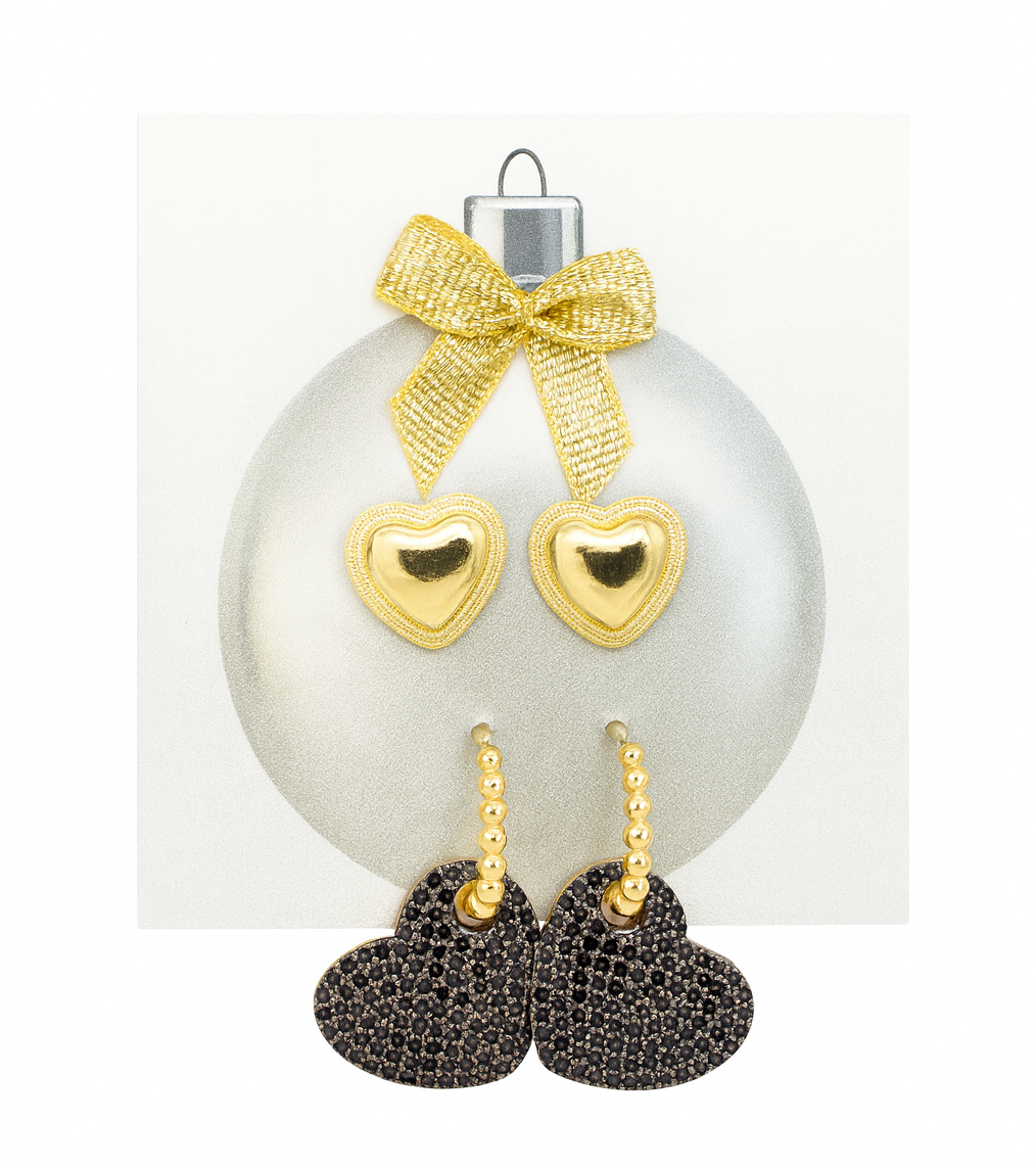 21560 Set Regalo de dos aretes Black 