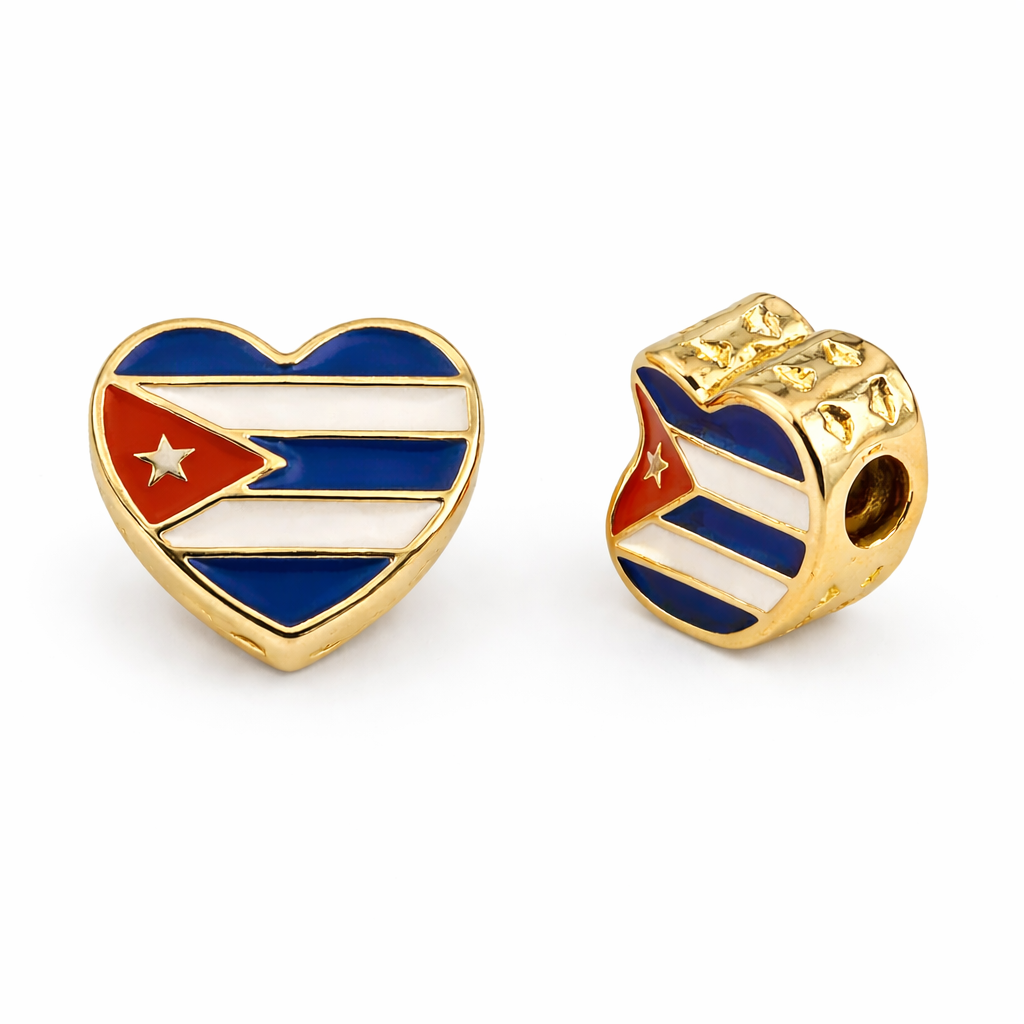 21737 Heart Cuba Spacer Charm