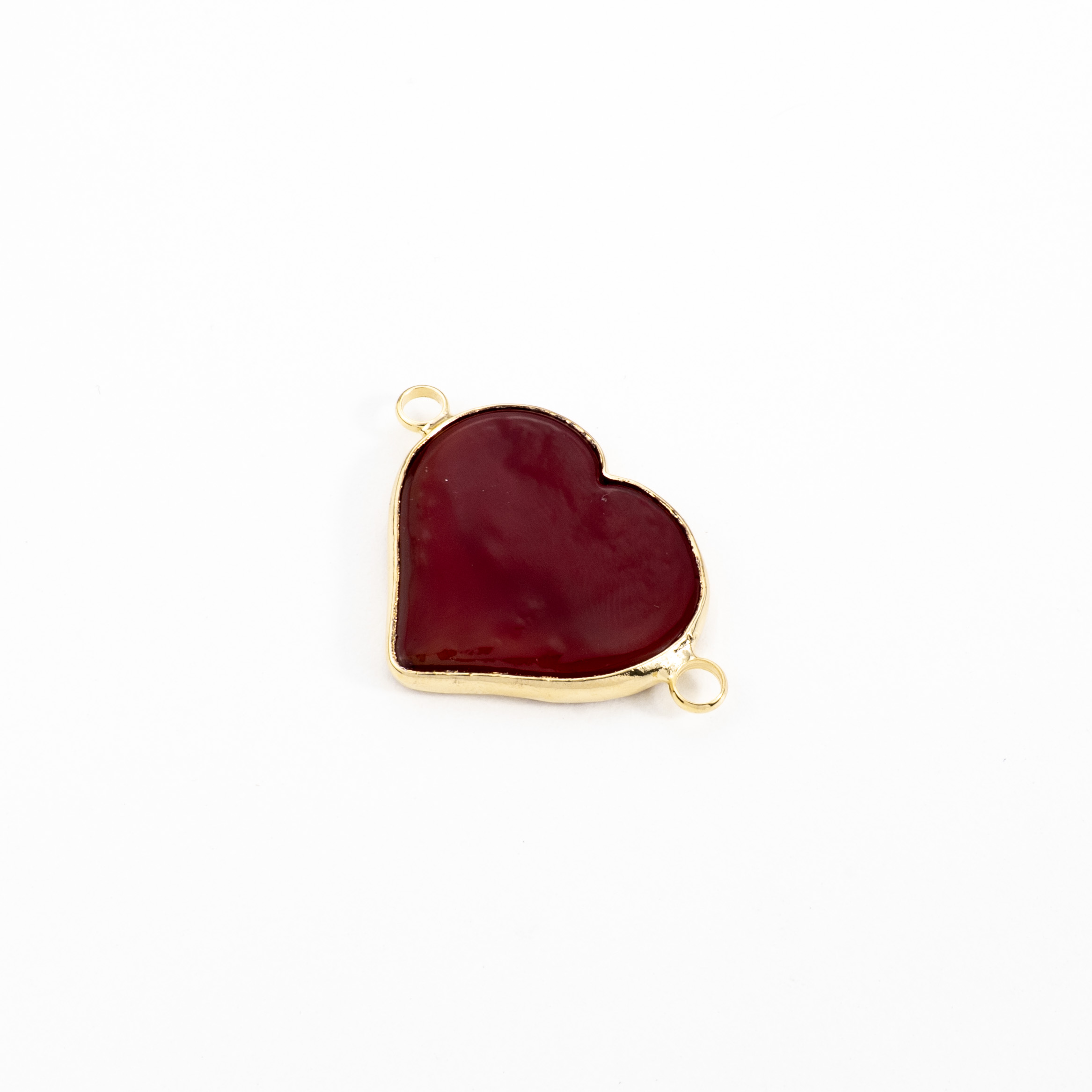 18501 Dark Red Heart Bizel Connector 