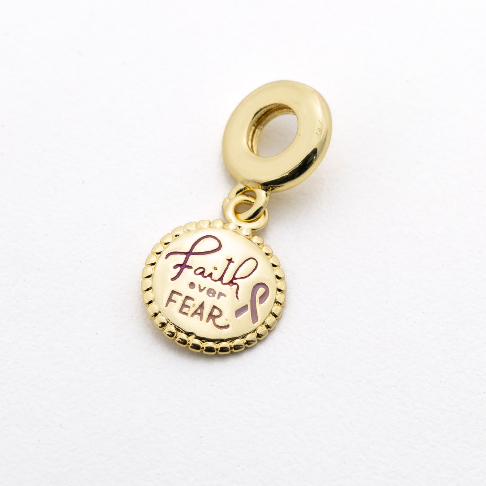 18607 Faith Over Fear Gold Charm