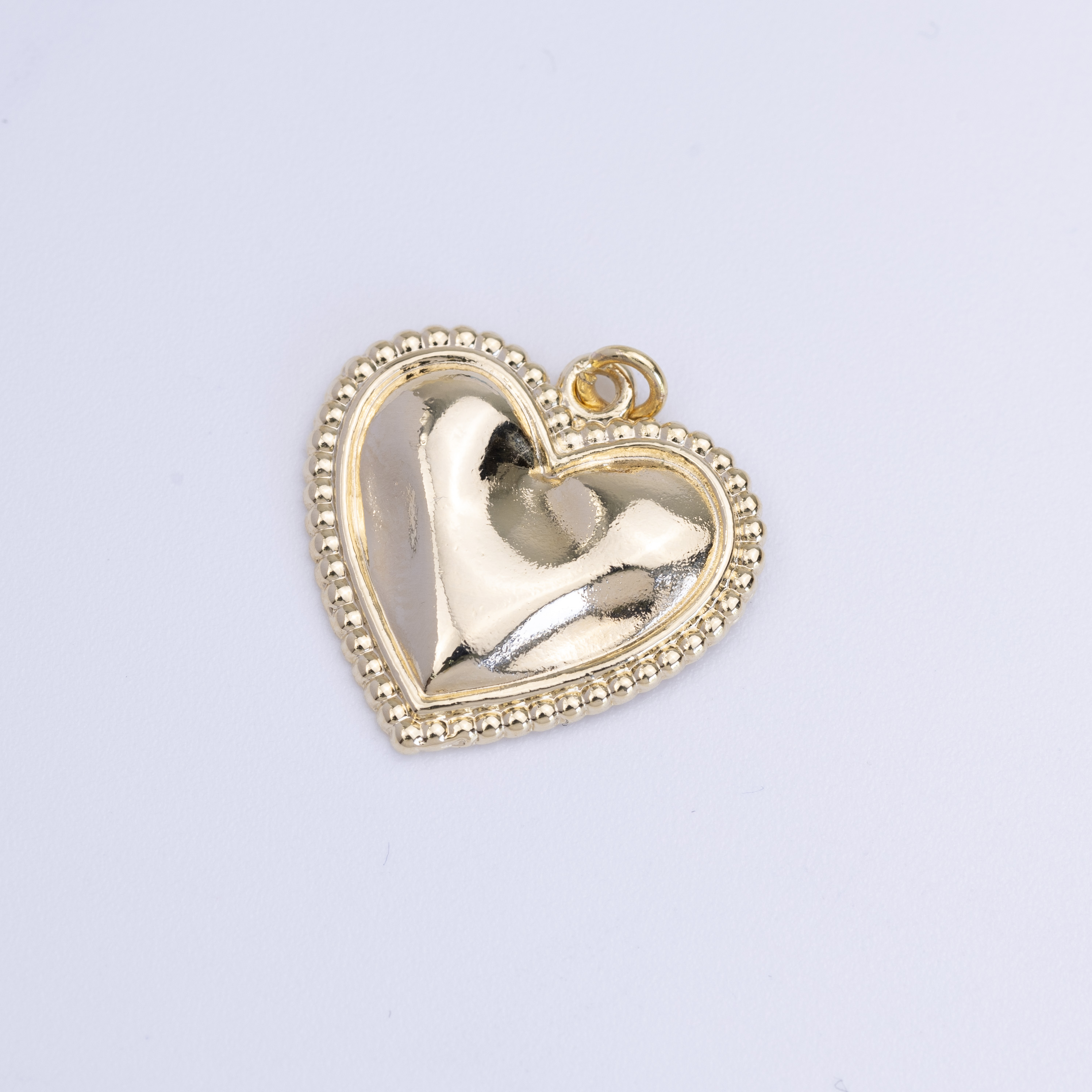 14672 Textured Golden Heart Charm