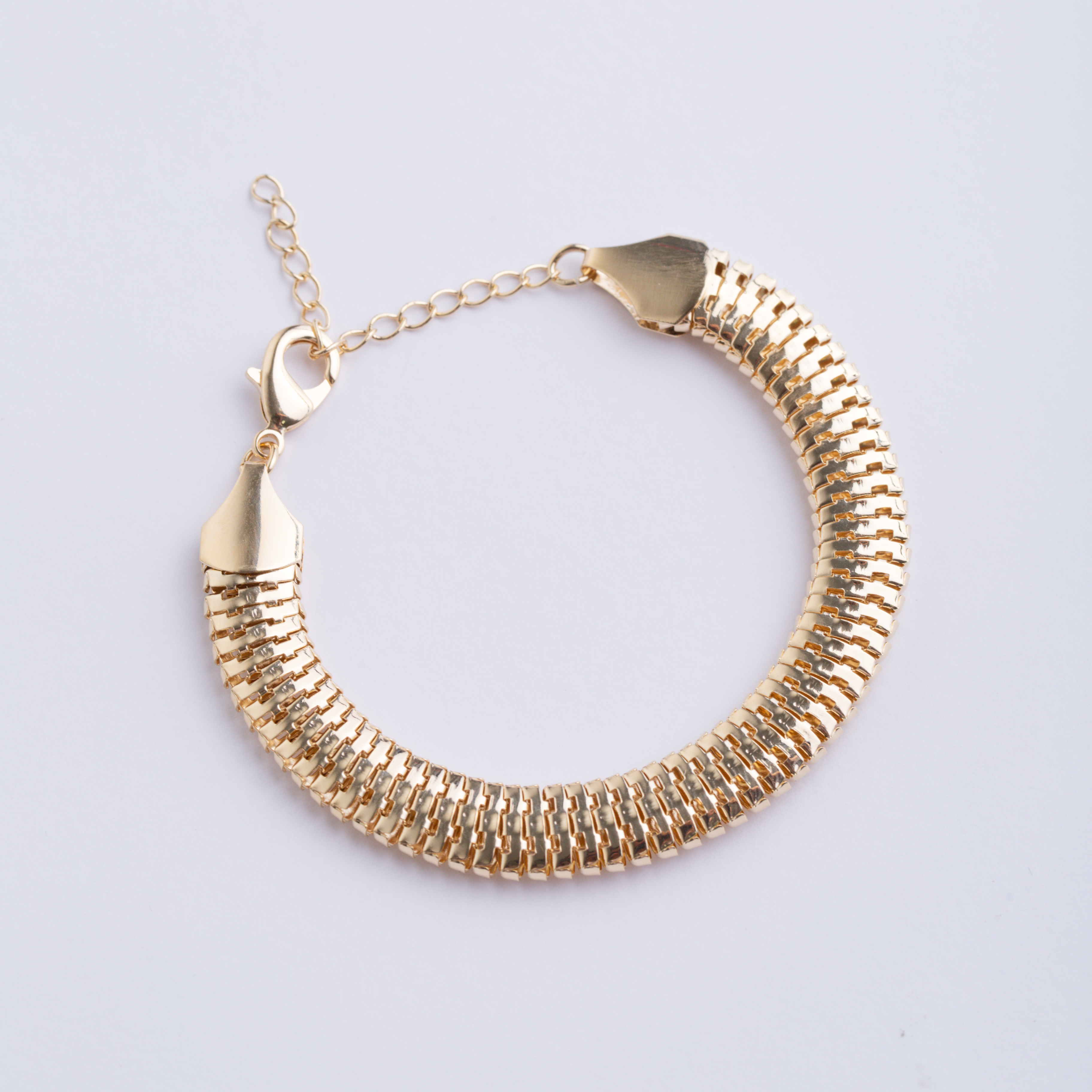 18329 10mm Gold Bracelet Snake