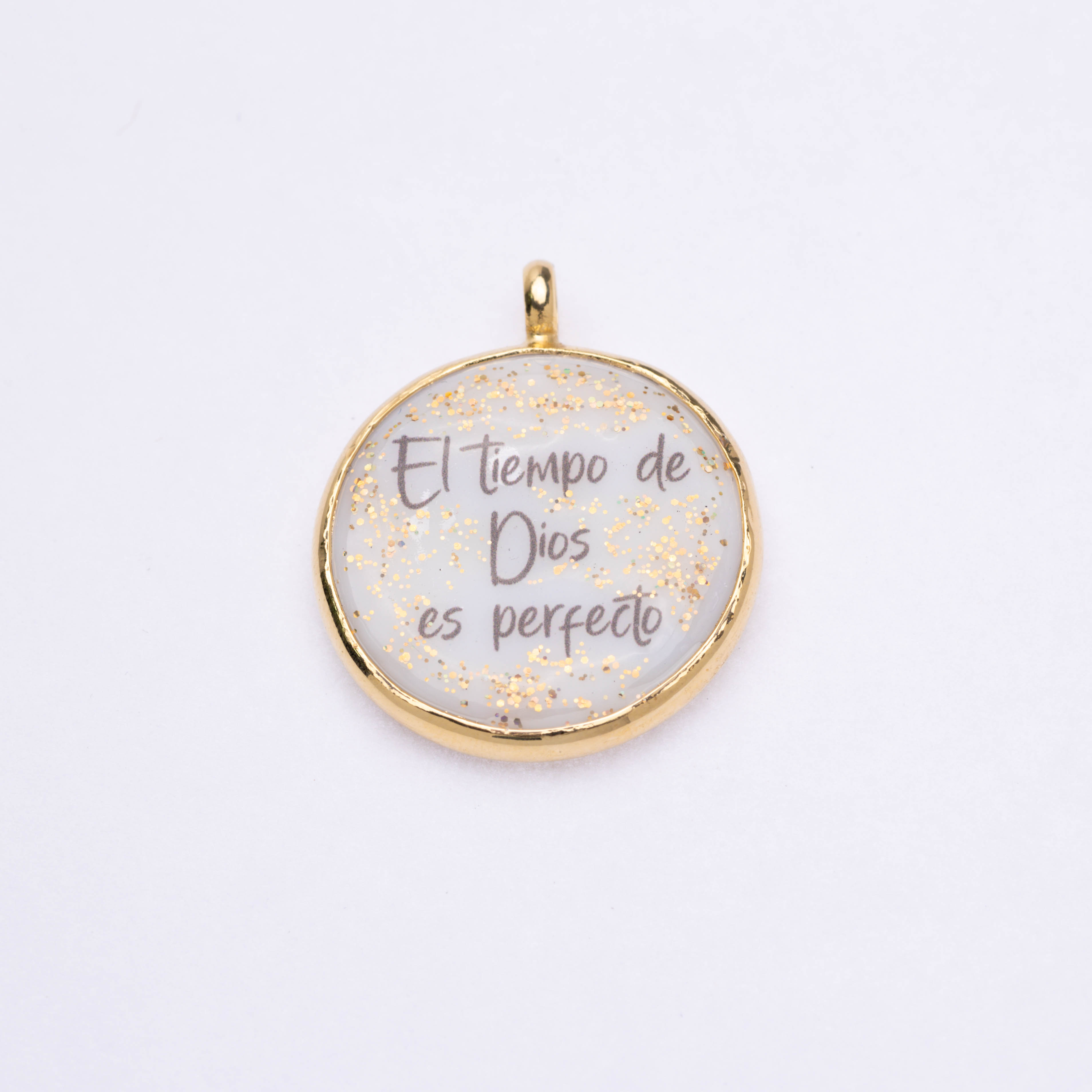20665 Round Bezel White El Tiempo de Dios es Perfecto