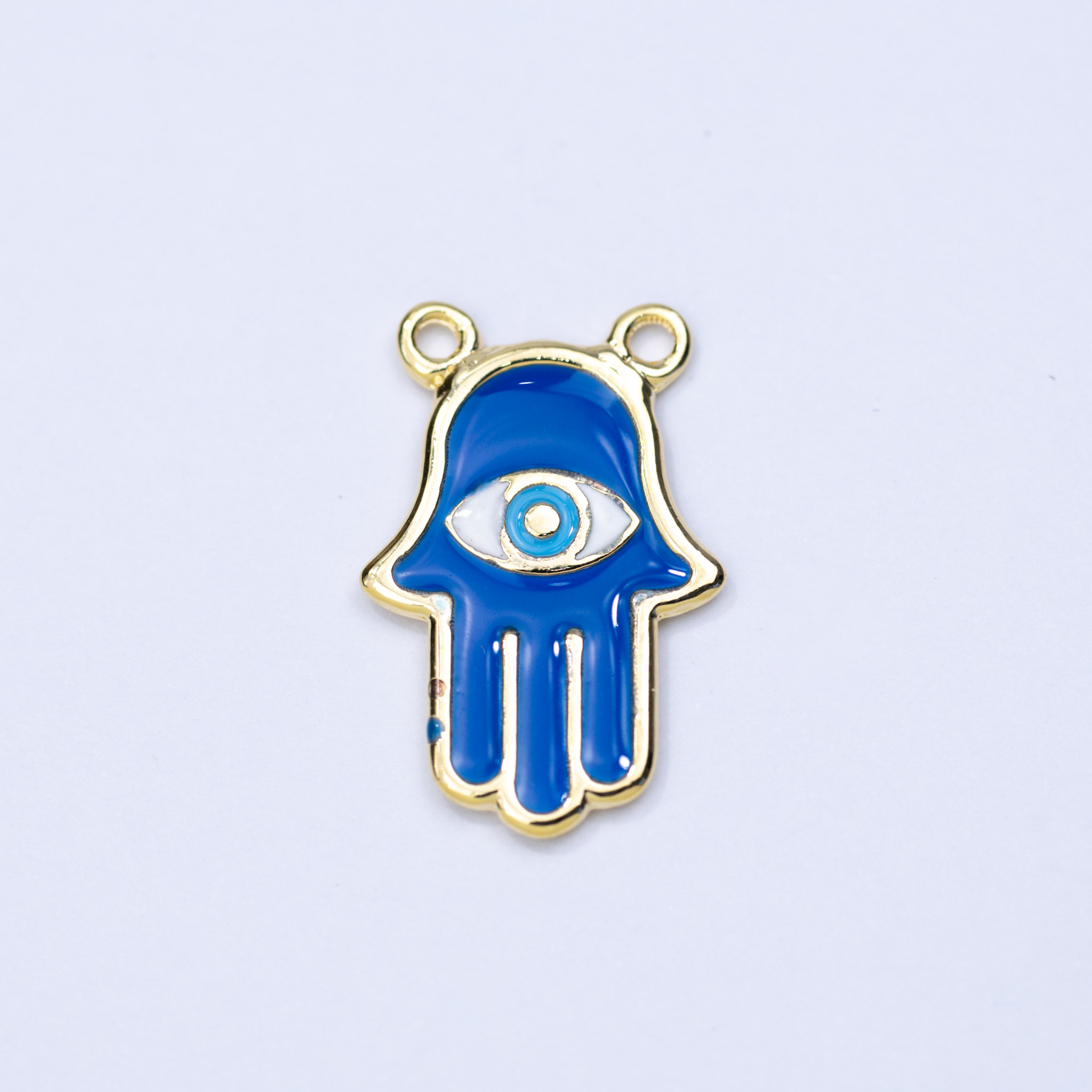 16212 Navy Hamsa Pendant