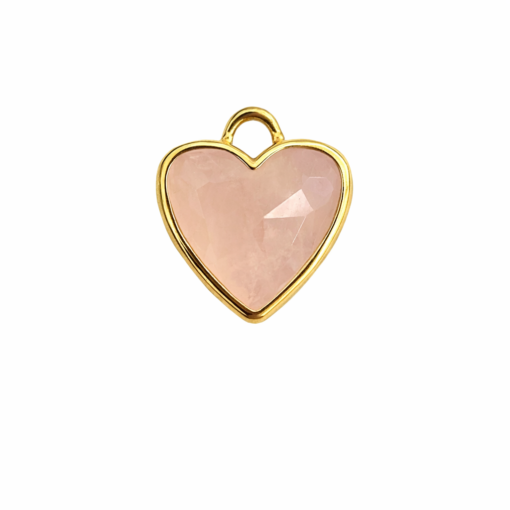 21854 Natural Rose Quartz Heart Pendant