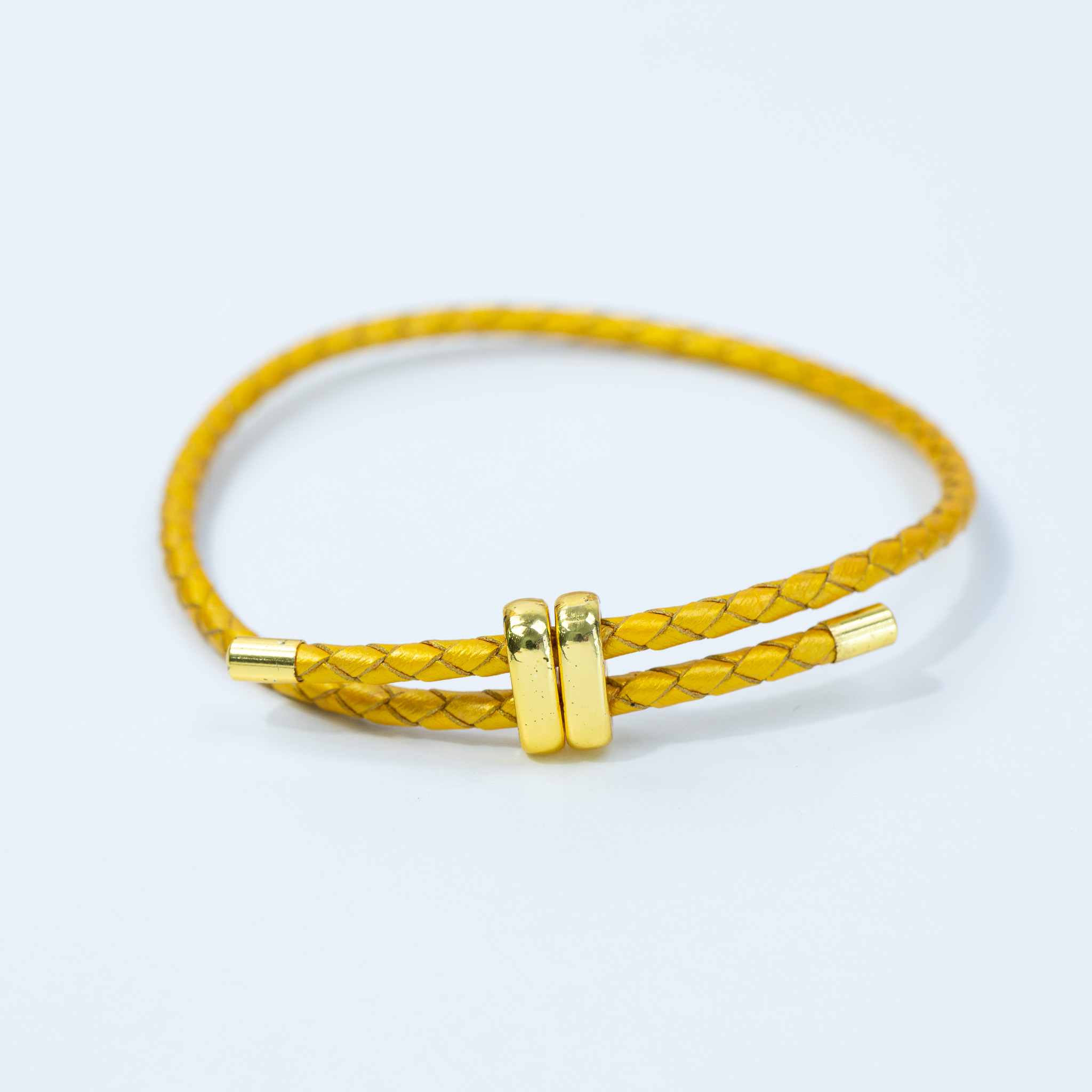 20165 Yellow Adjustable Leather Bracelets 