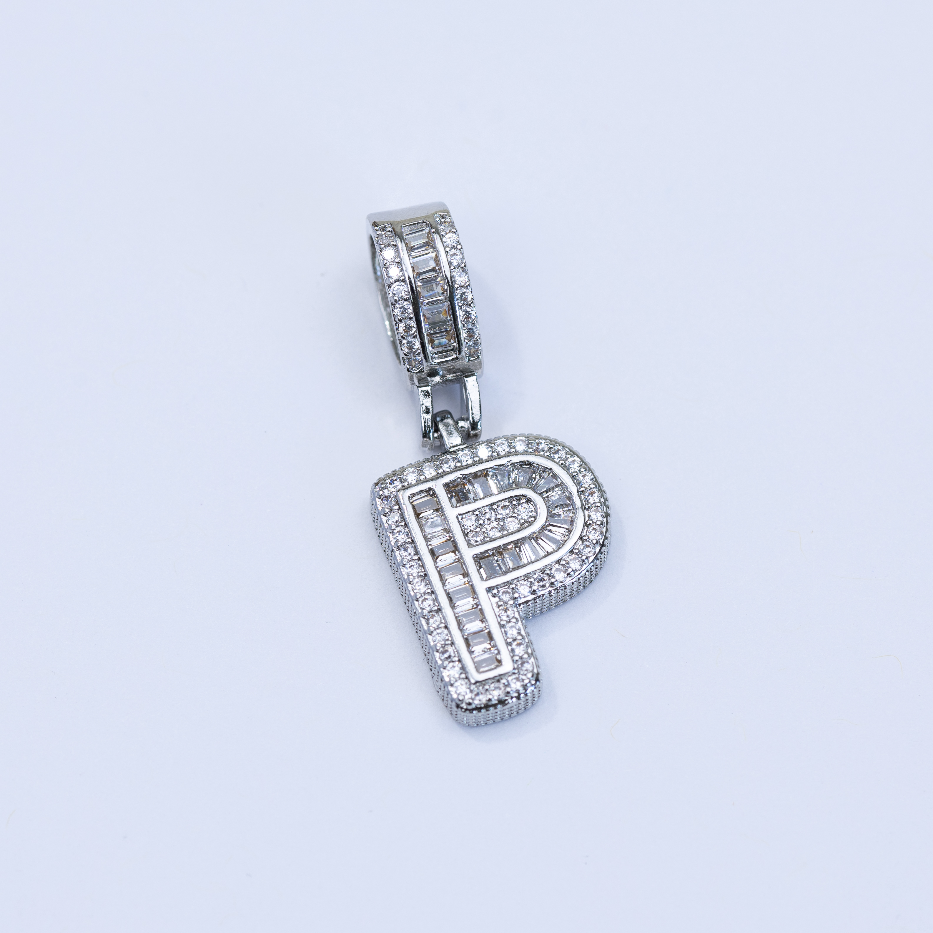 19923 Silver Initial P Sparkle Charm 