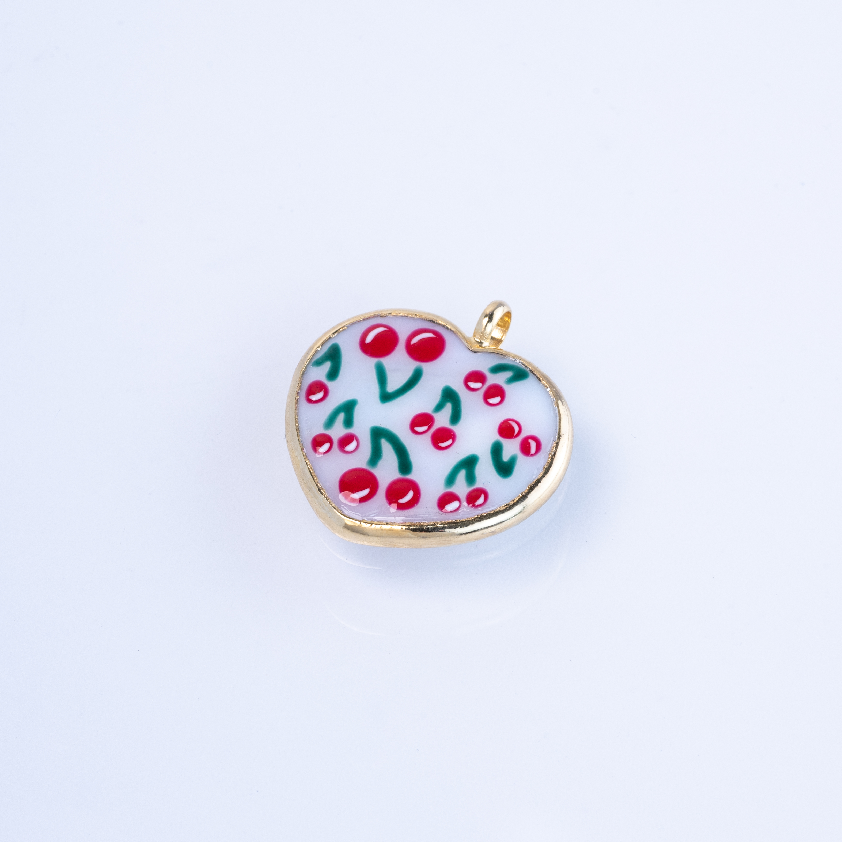 20296 Hearts Bizel White whith Cherry 25mm -2