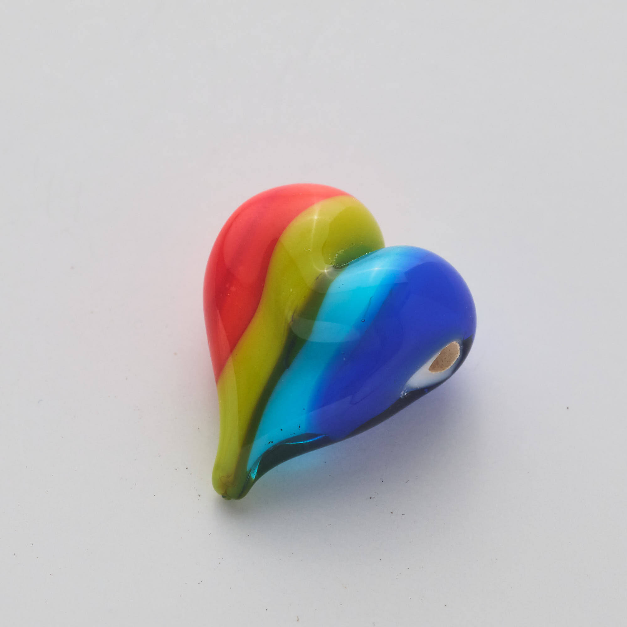 15178 Colors Heart Murano Spacer