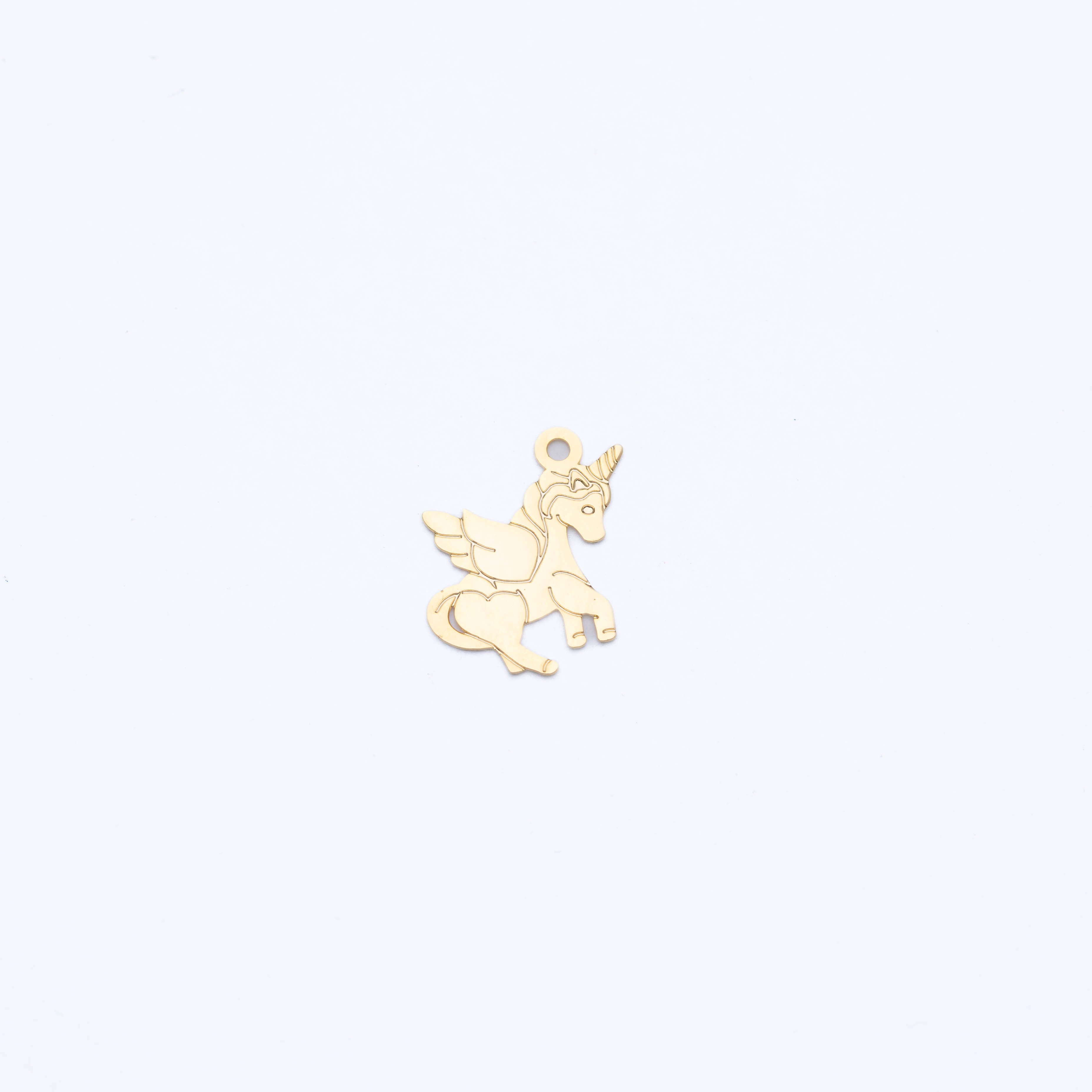 3677 Gold Unicorn Charm