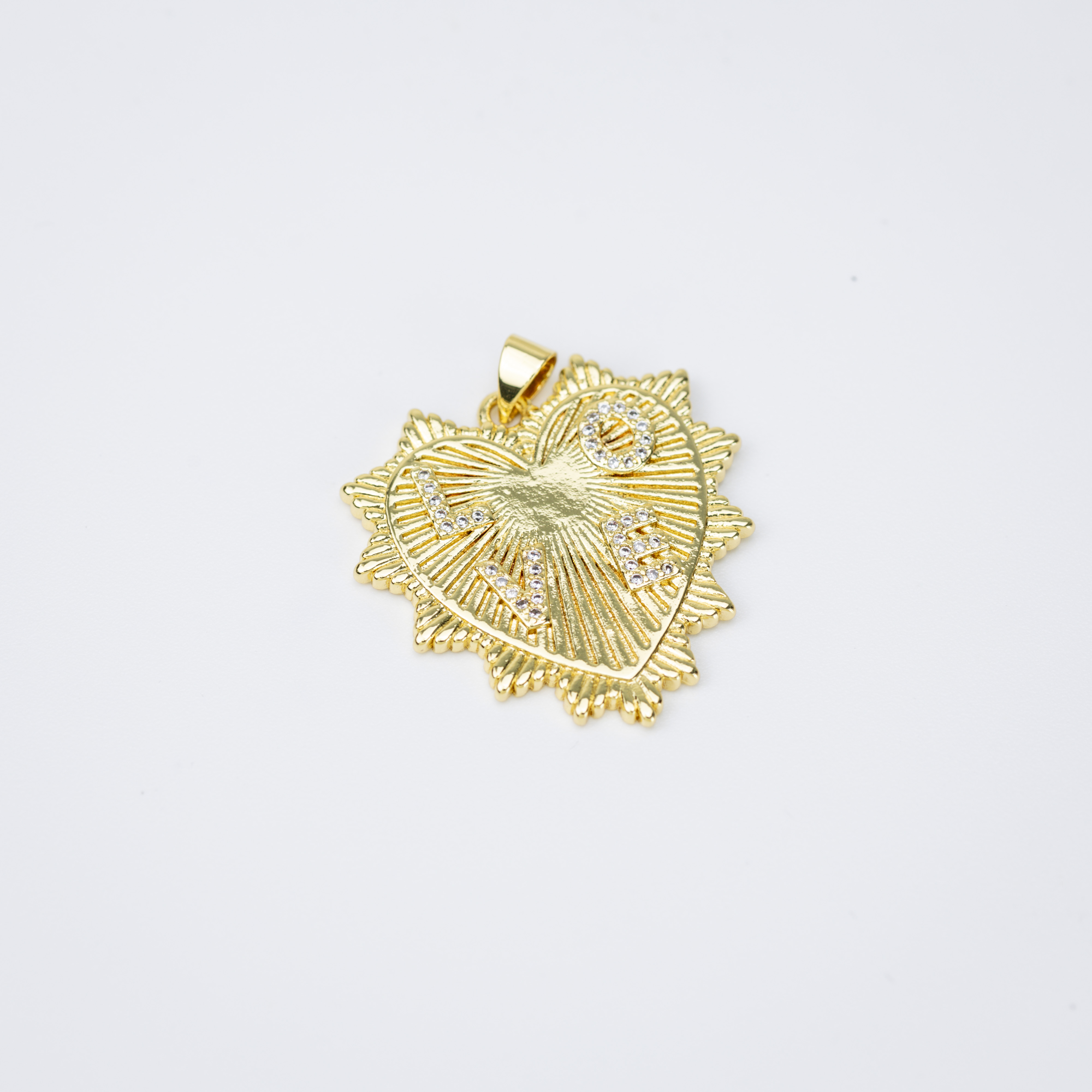 19678 Cadena Dorado Corazón de Amor Con Cristal