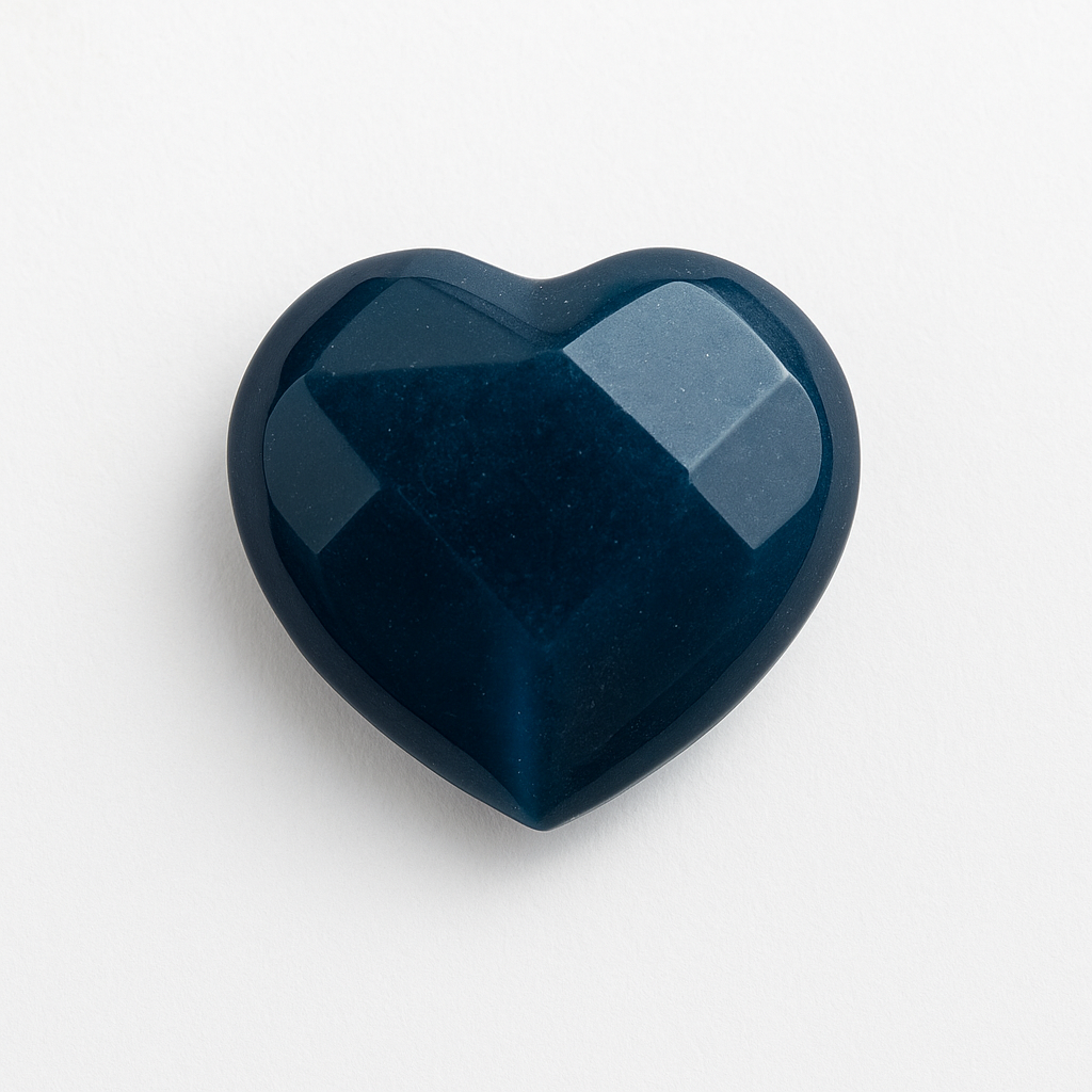 21245 Blue Heart Slider Bead 25mm