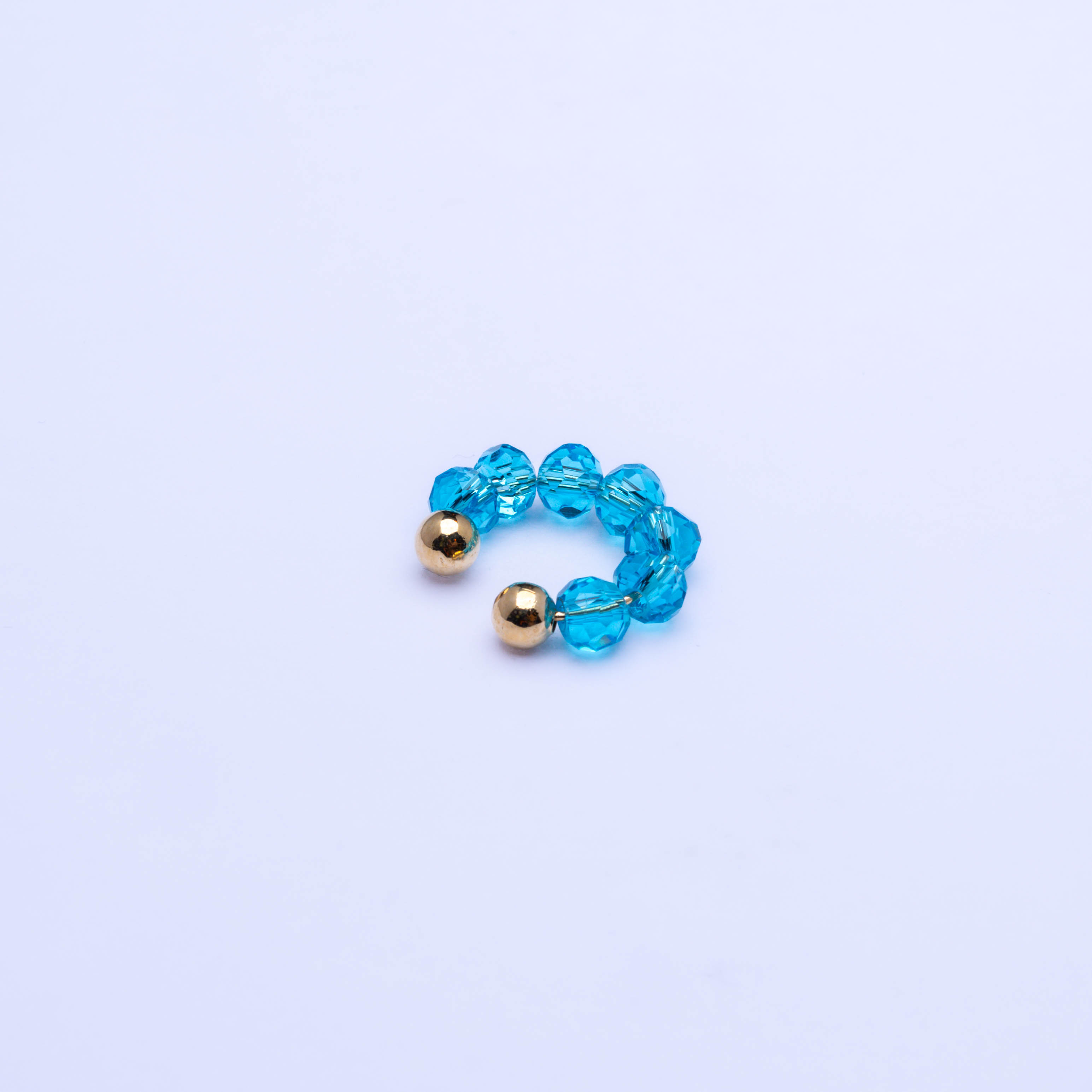18157 Ligth Blue Ear Cuff Crystals 6mm