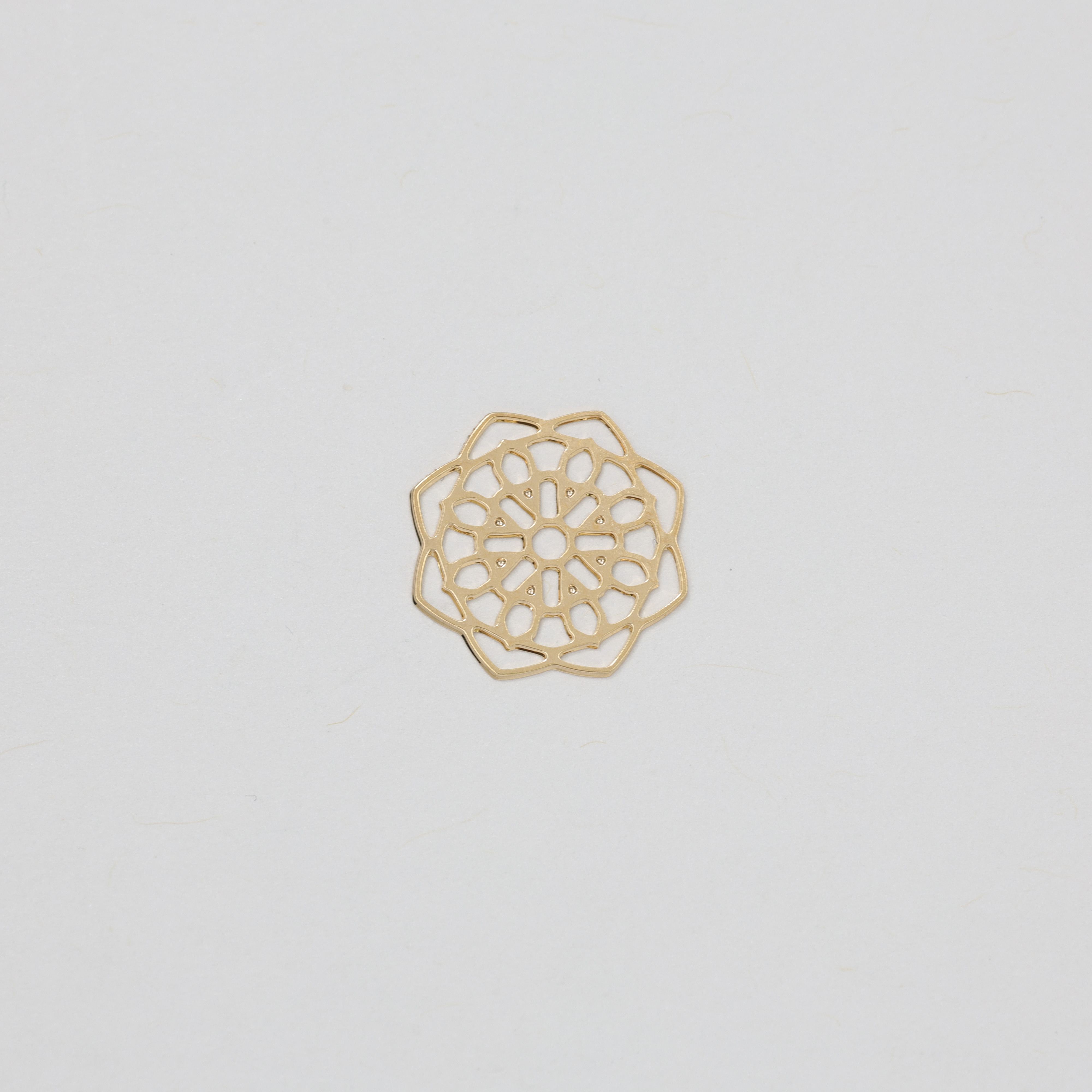 6185 Gold Plated Filigree Mandala Charm