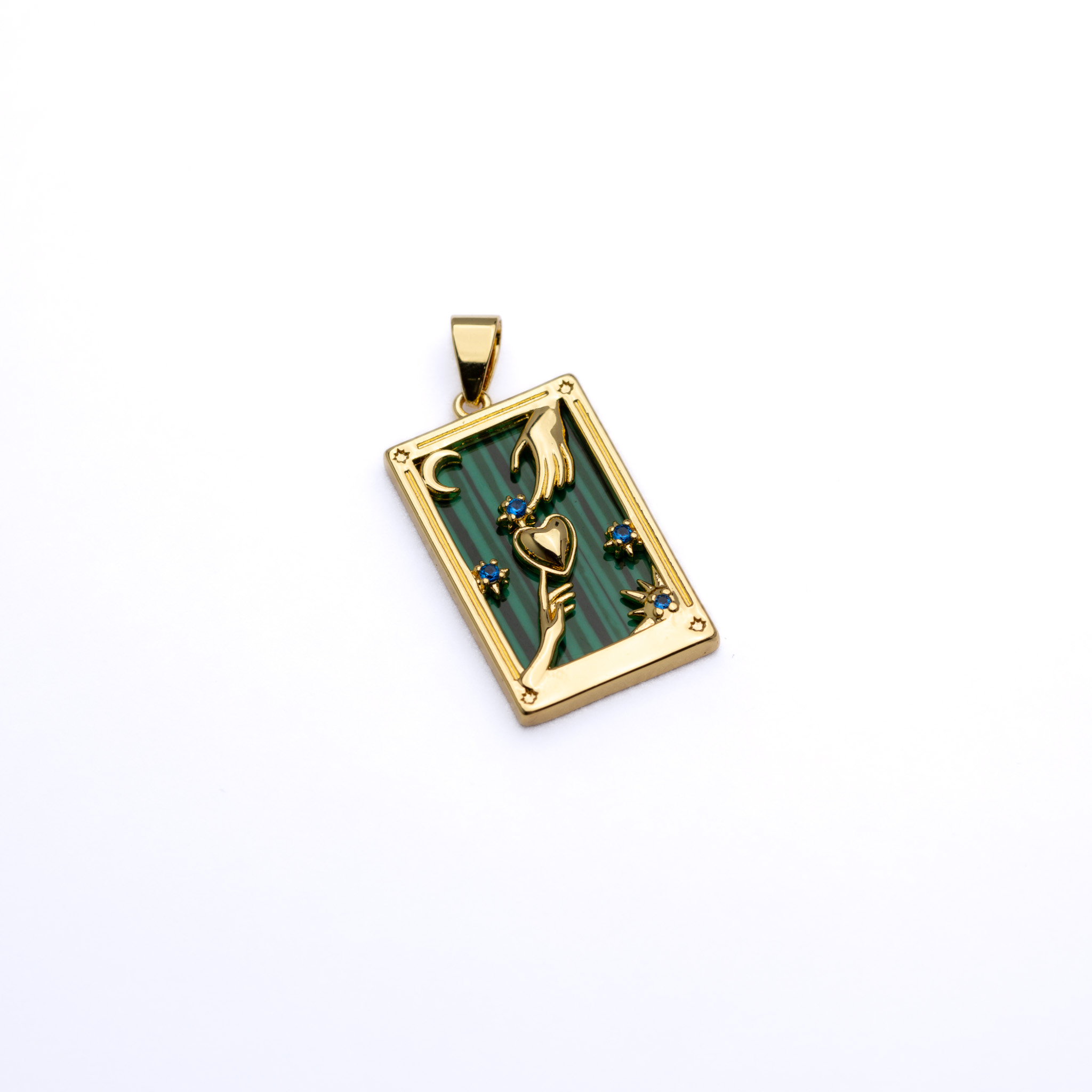 20872 Heart Offering Green Pendant