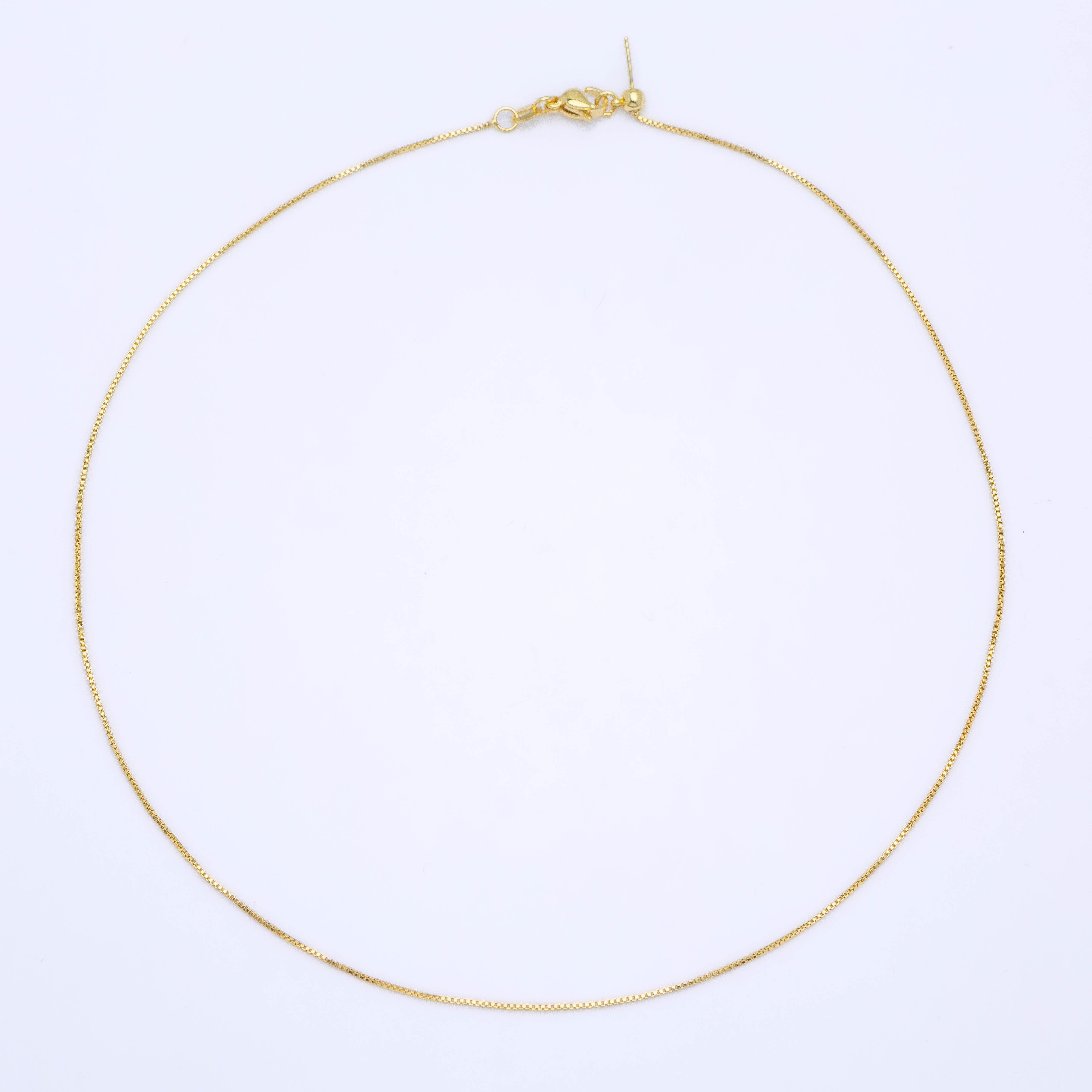 21530 19" Mini Box Chain in Gold 