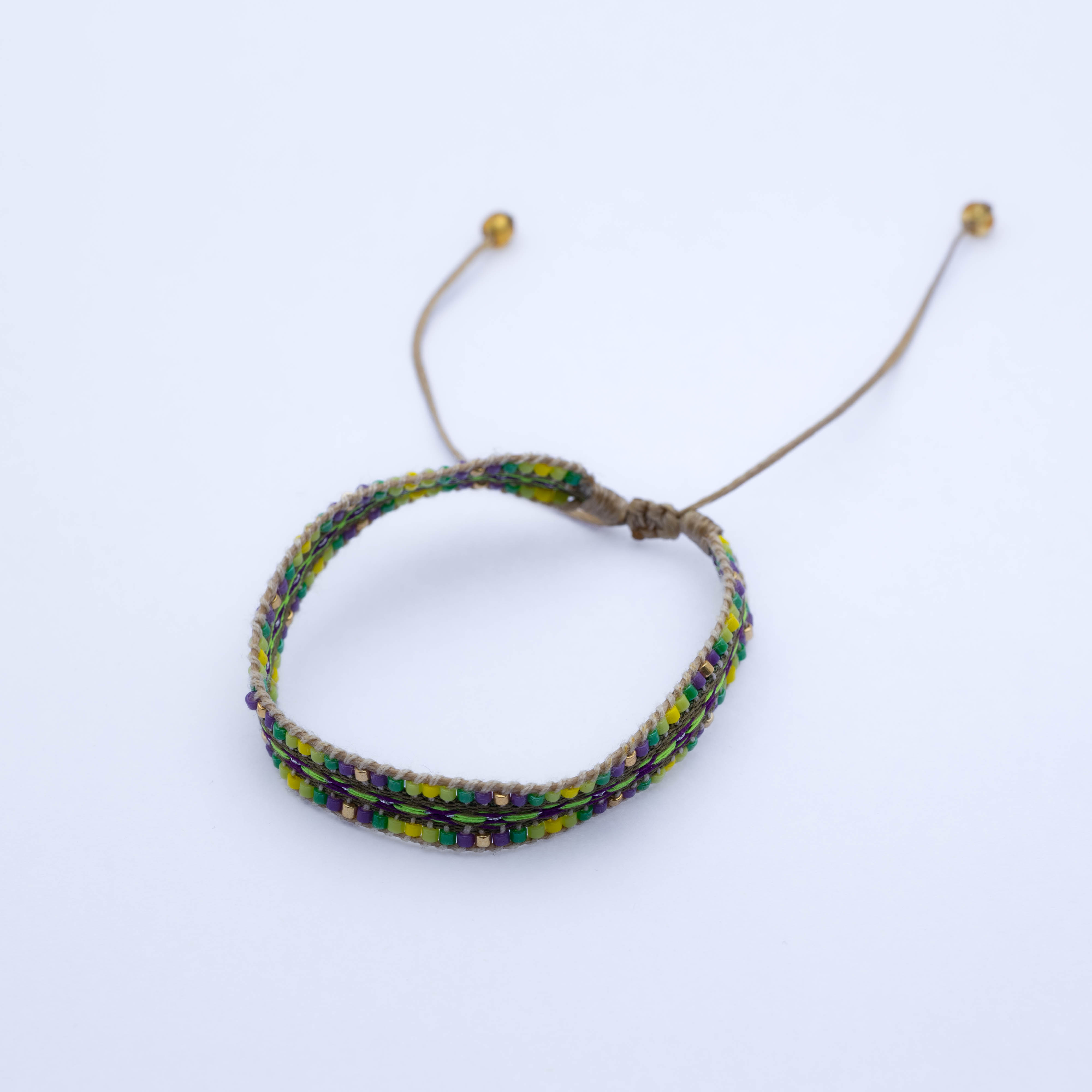 10217 Miyuki Bracelet in Green and Yellow Tones 
