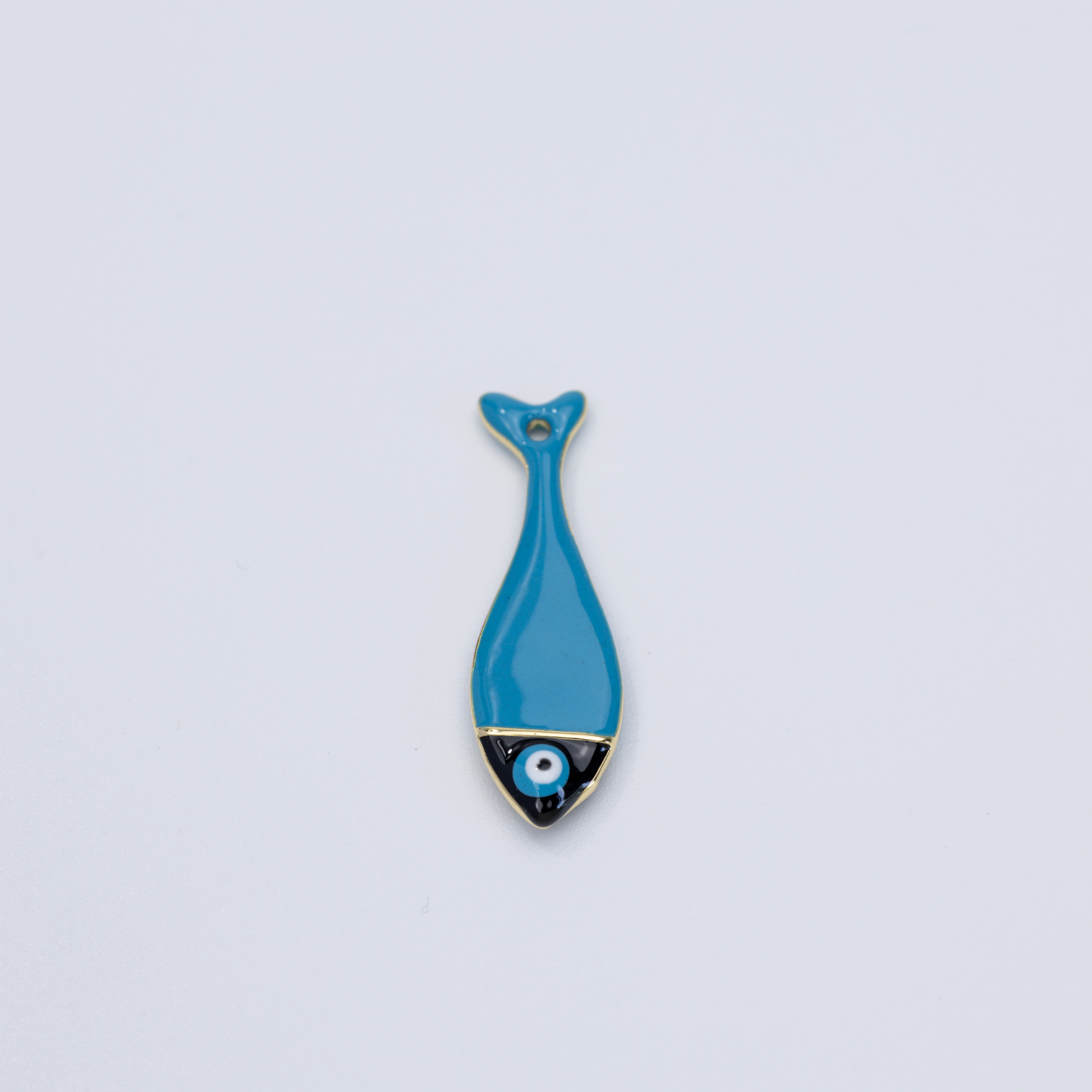 19830 Fish Pendant with Protective Eye Turquoise