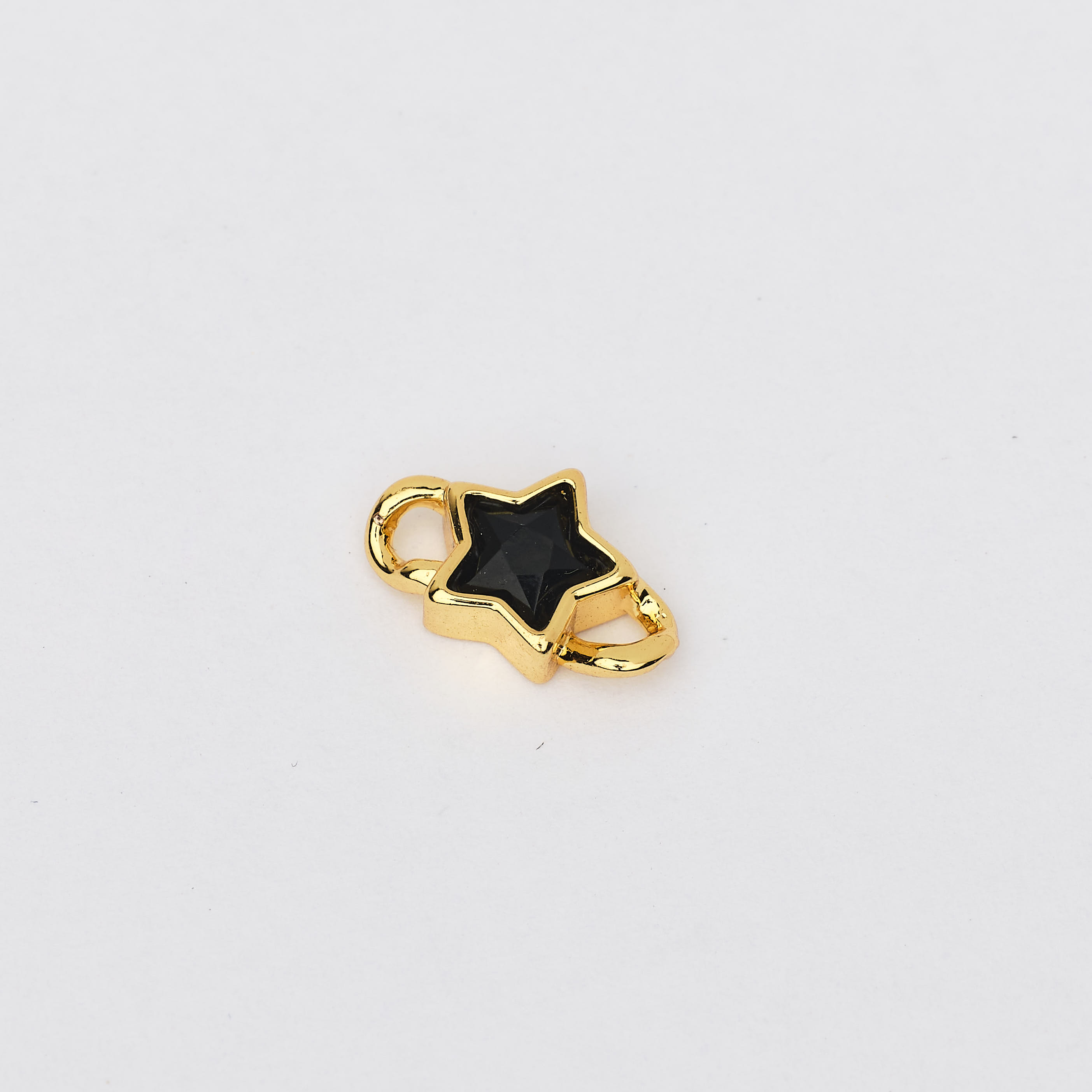 15960 Black Crystal Star Connector Charm