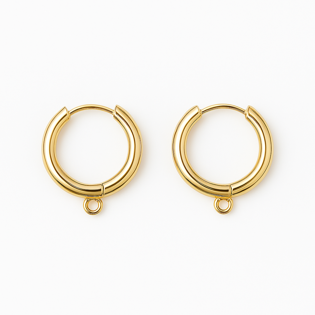 20891 Aretes Dorados con Argolla para Dijes