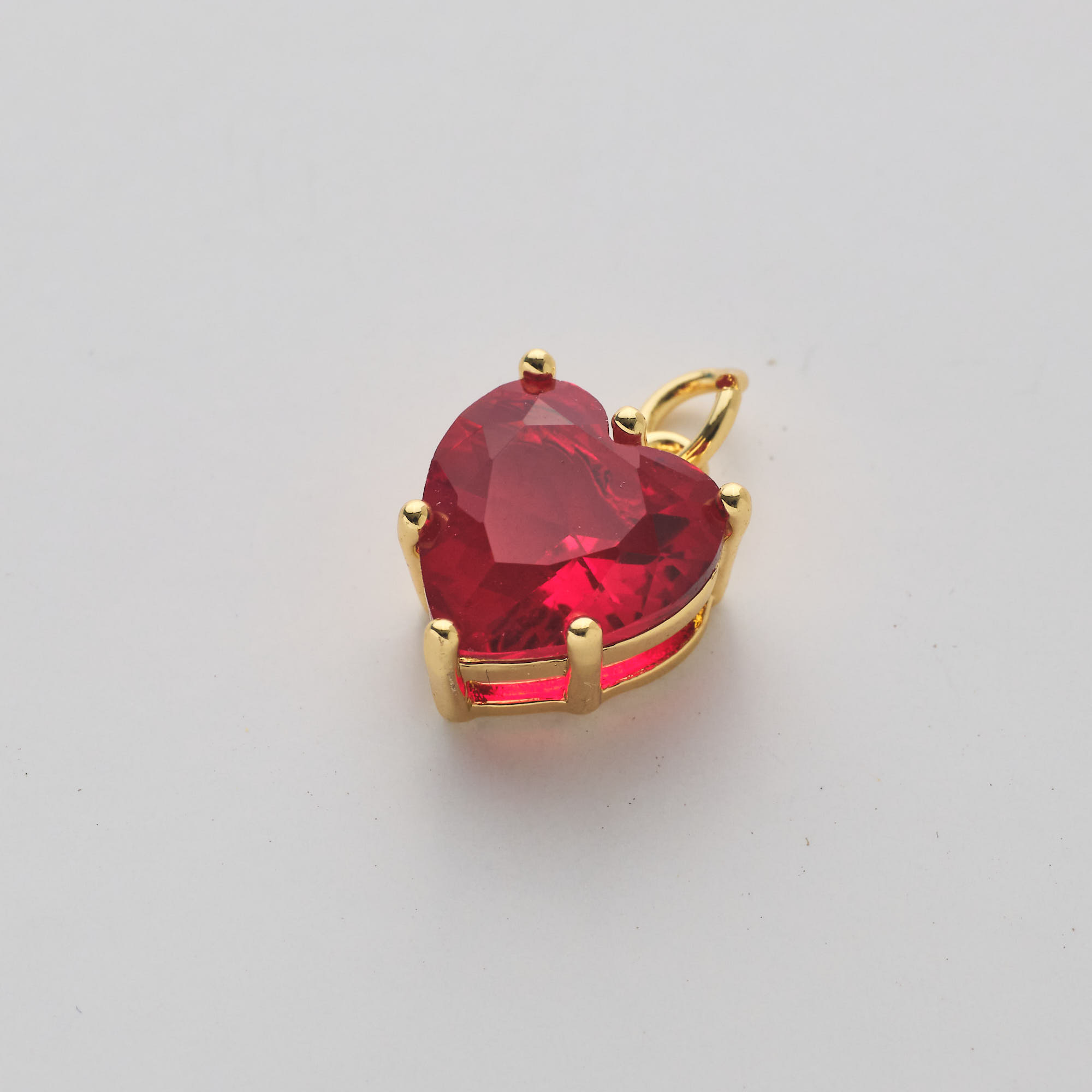 15918 14mm Wine Heart Crystal Pendant