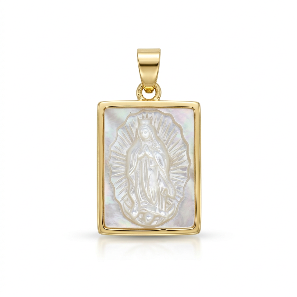 14554 Shell Guadalupe with Bizel Charm