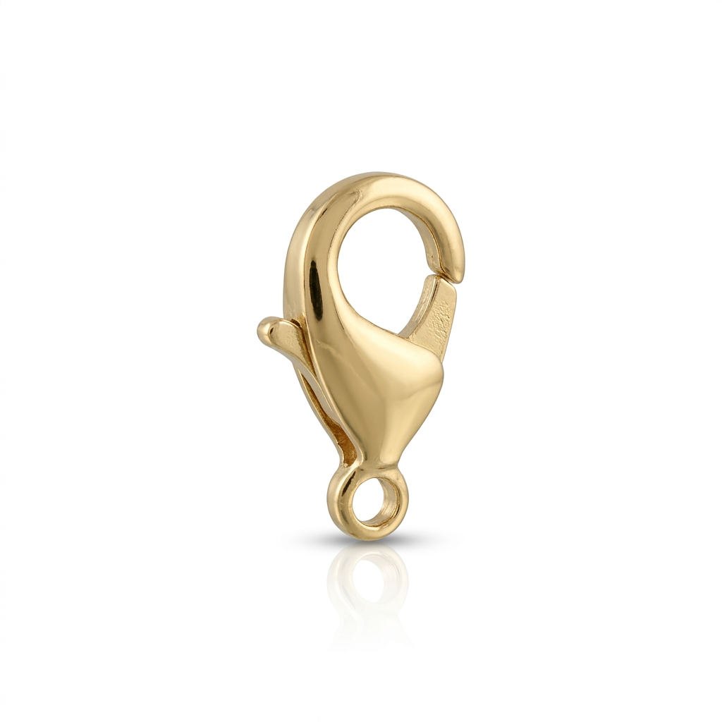 1219 18k Gold Plated Brass 15mm Lobster Clasp — 10 GR