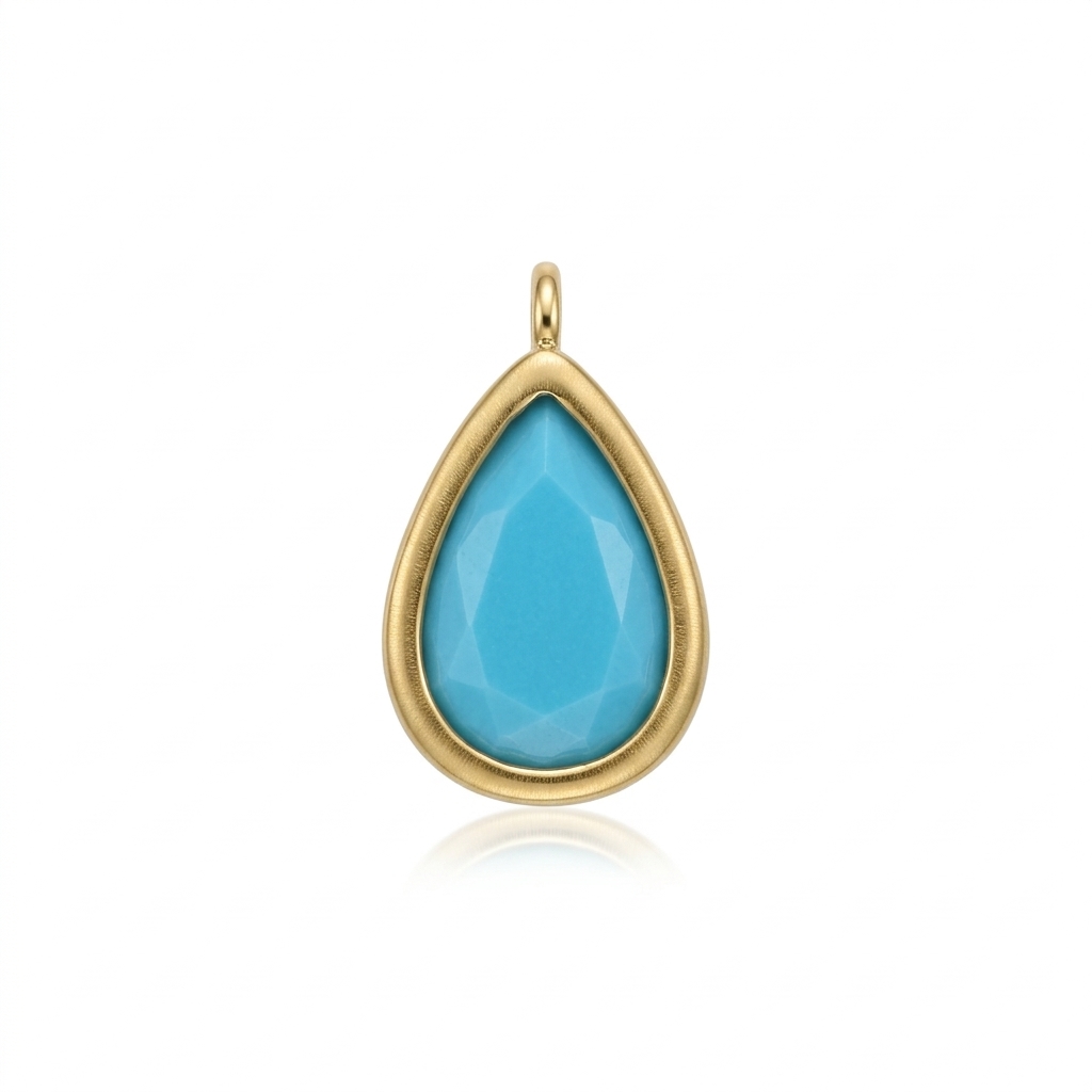 22124 Teardrop Turquoise Pendant