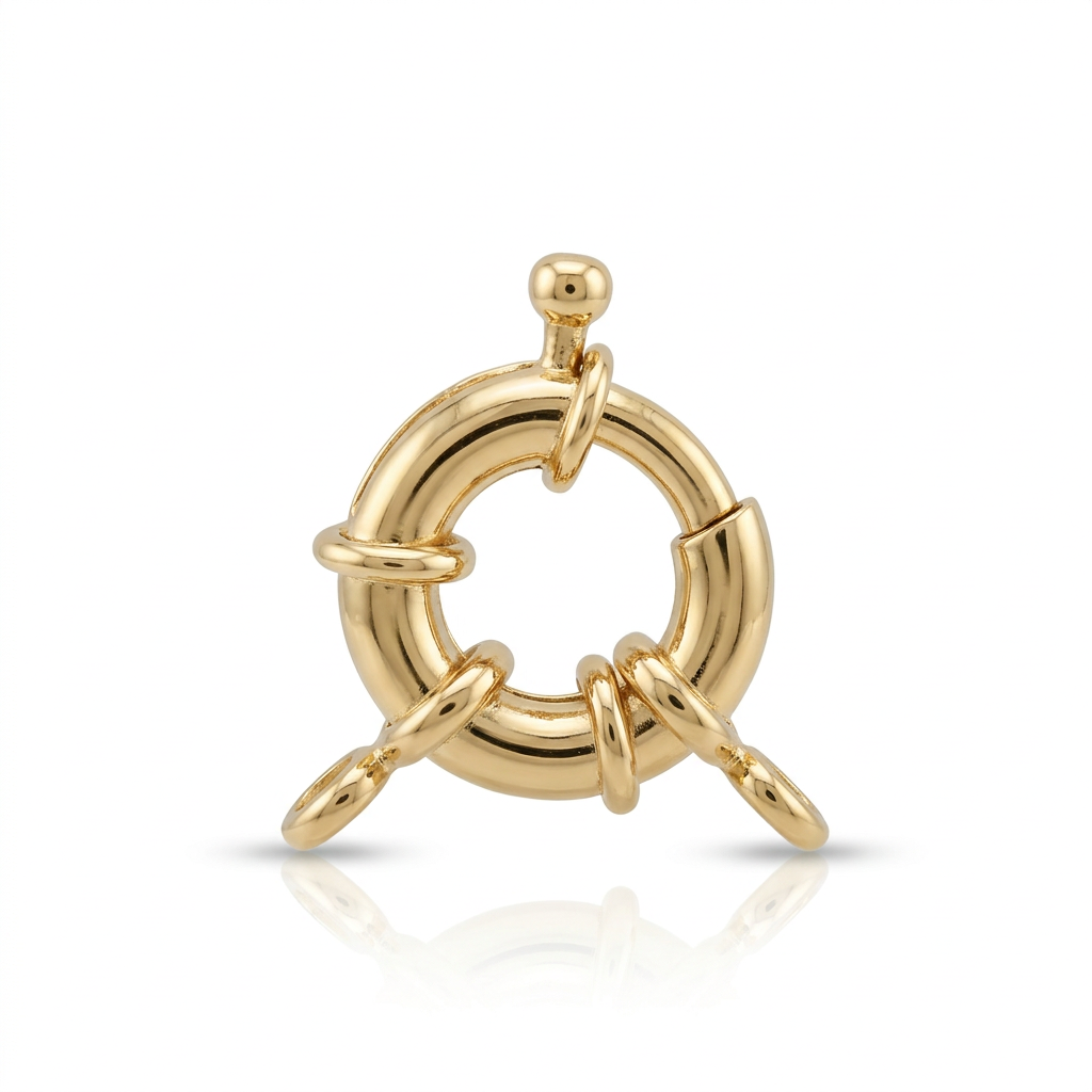 8697 15mm Gold Sailor Spring Ring Clasp