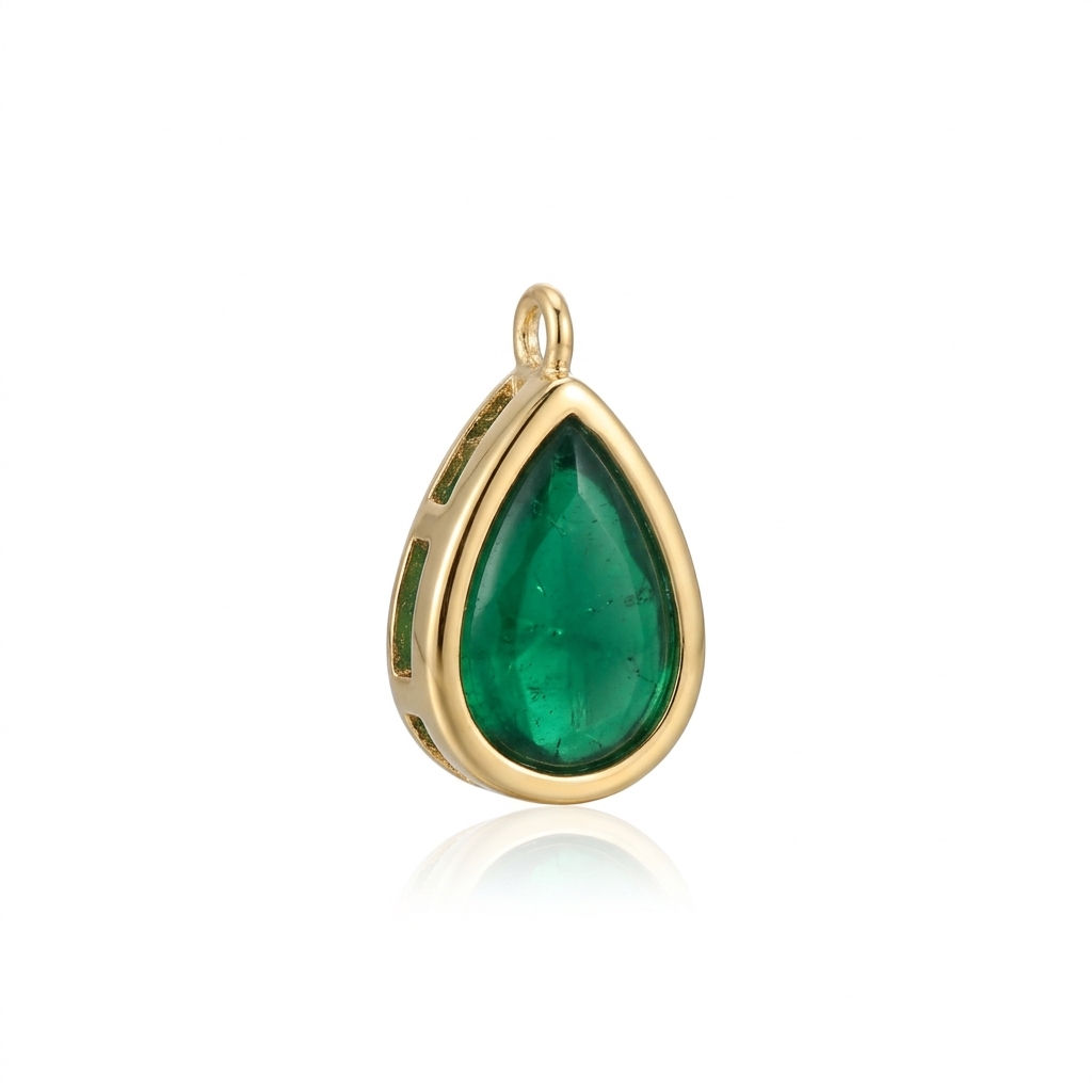 22127 Teardrop Green Pendant