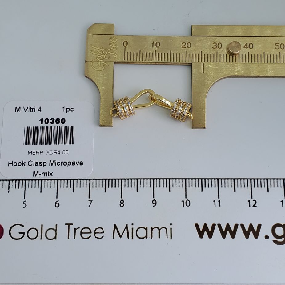 10360 Gold Hook Clasp Micropave