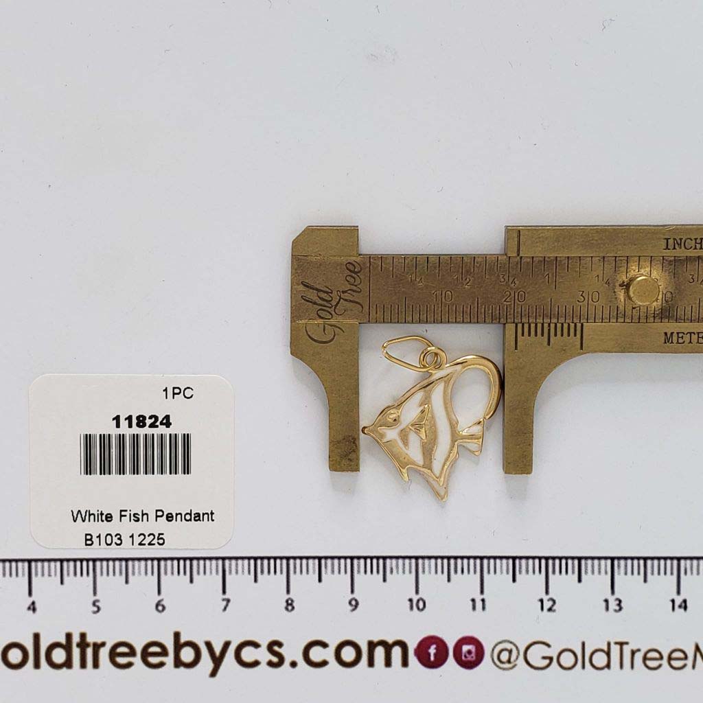 11824 White Fish Pendant