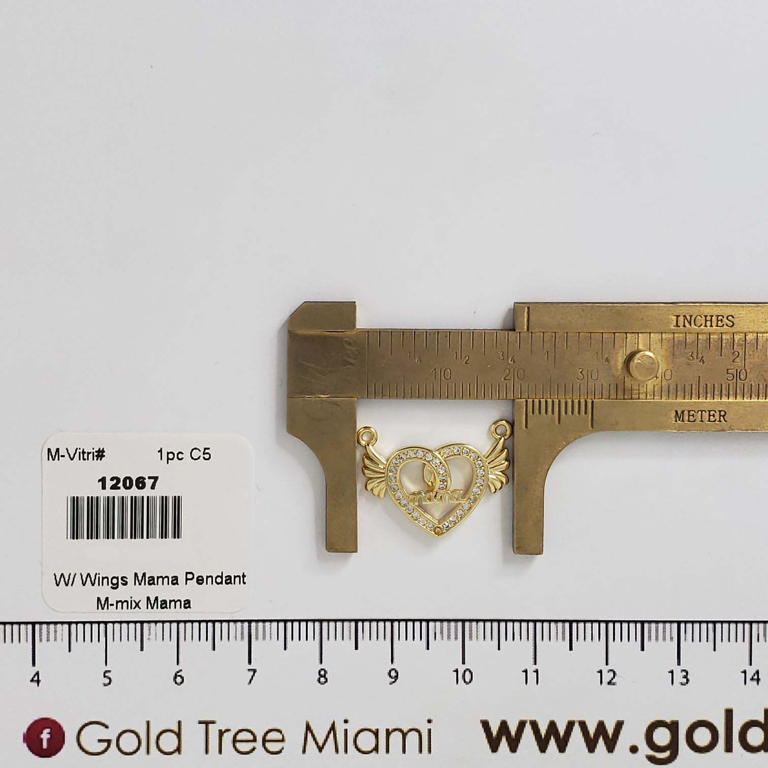 12067 Cadena Corazón con Alas Mamá