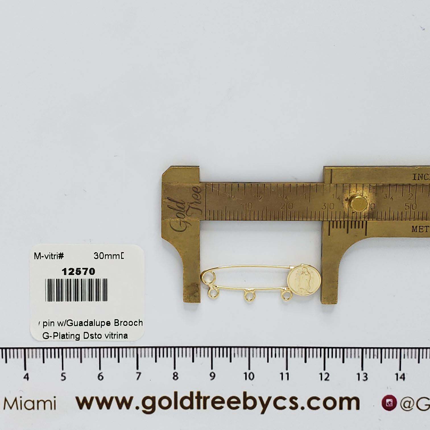 12570 Baby Pin with Guadalupe Virgin Brooch