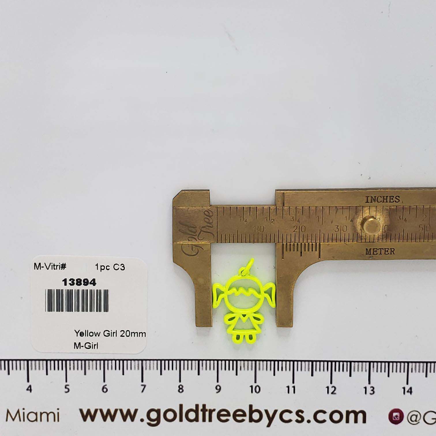 13894 Yellow Girl Pendant